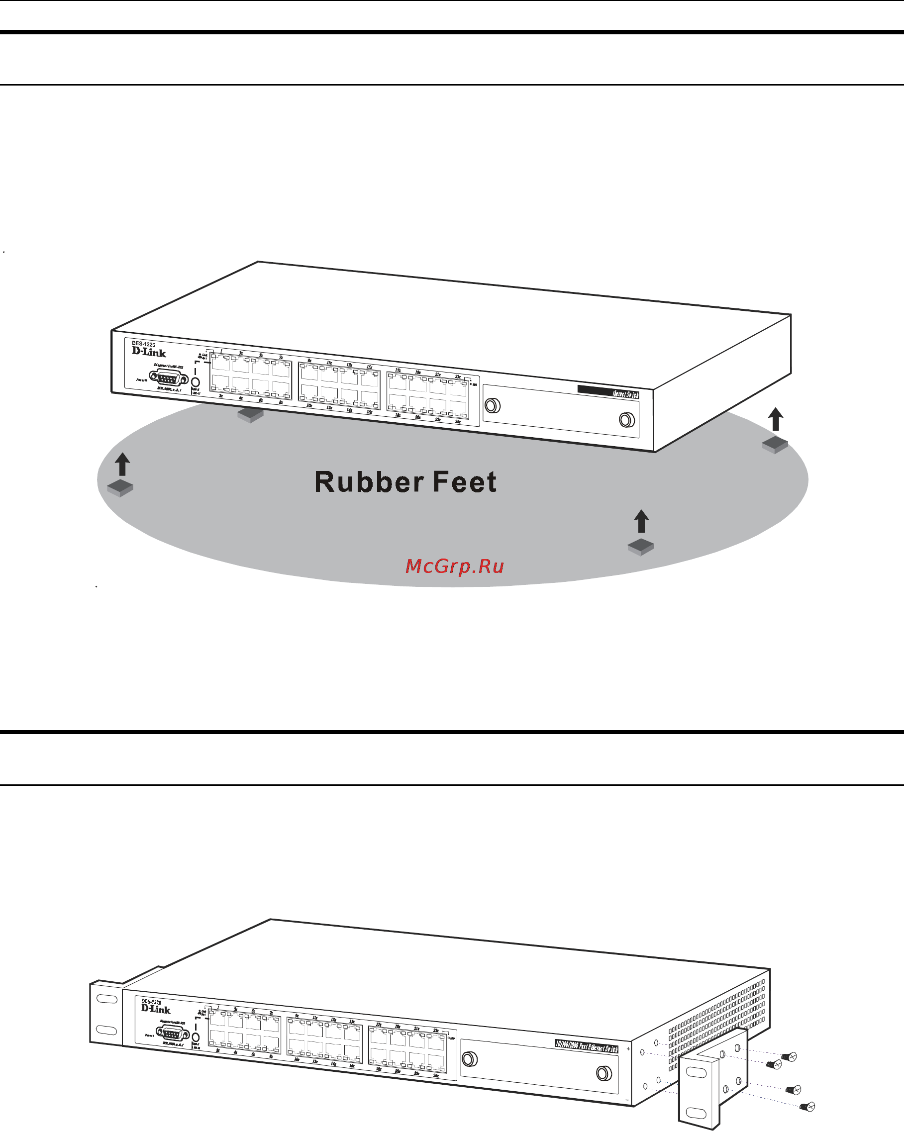 D-Link DES-1218 [17/42] Desktop or shelf installation