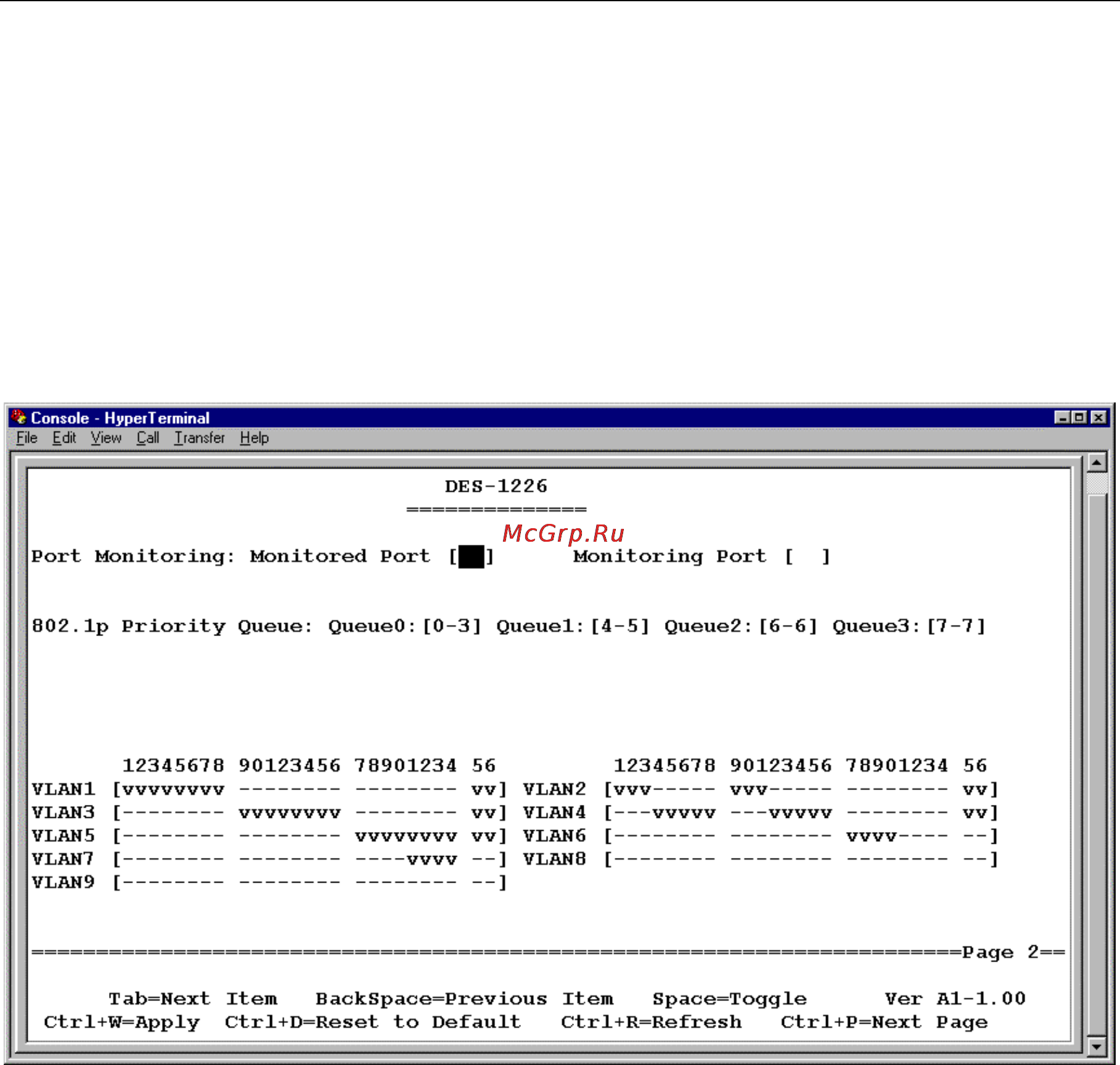 D-Link DES-1226 [29/42] Vlan group