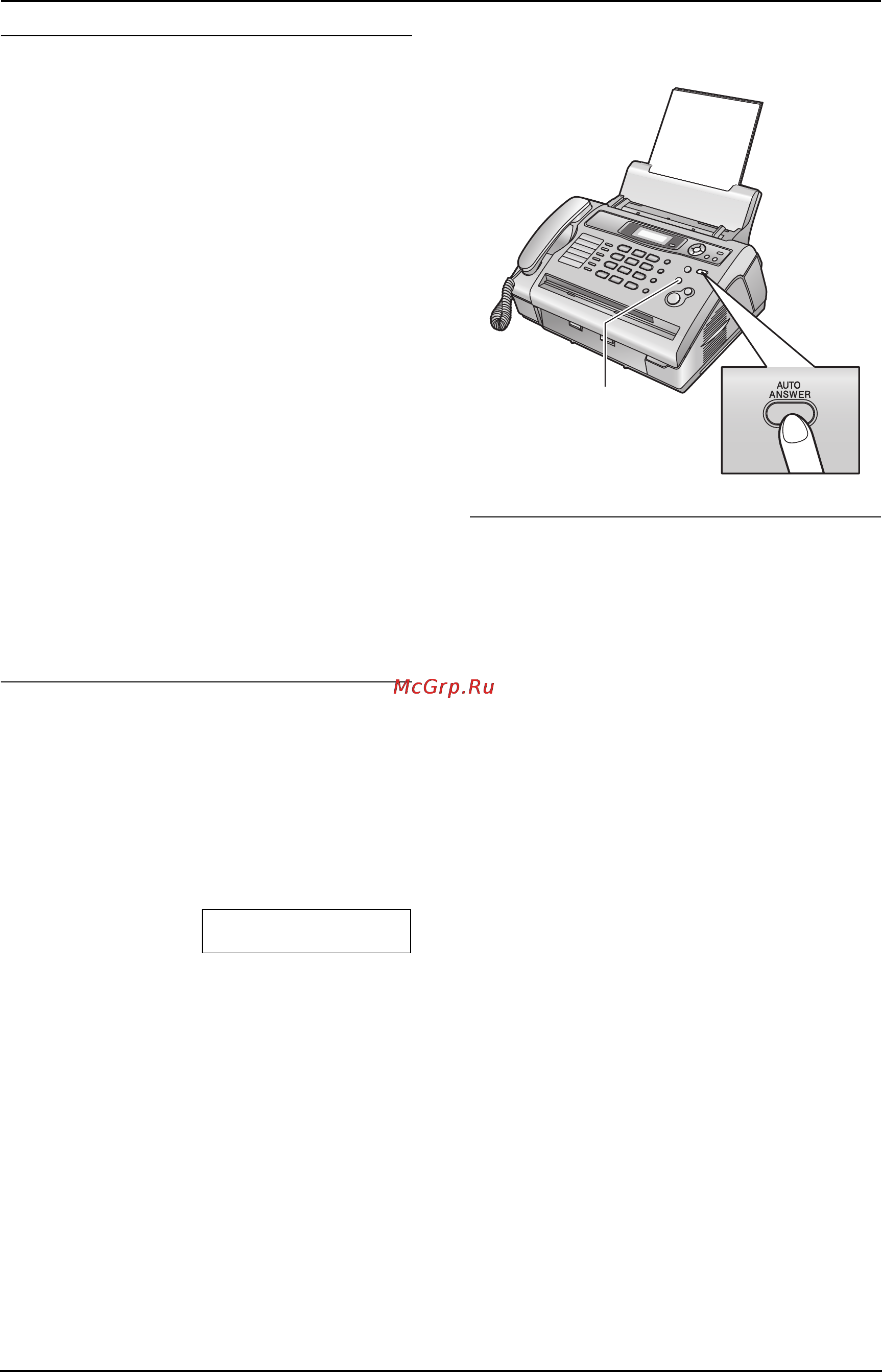 Panasonic KX-FL403RU [42/82] Включение режима тел факс