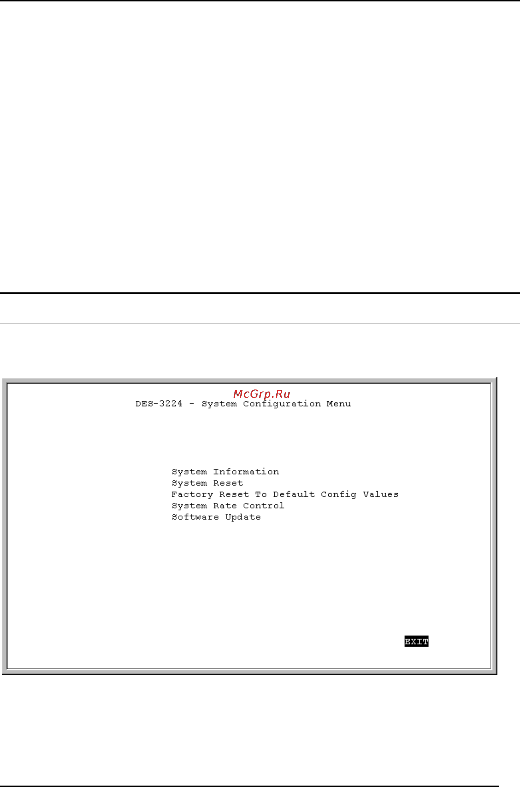 D-Link DES-3224 [31/75] System configuration menu