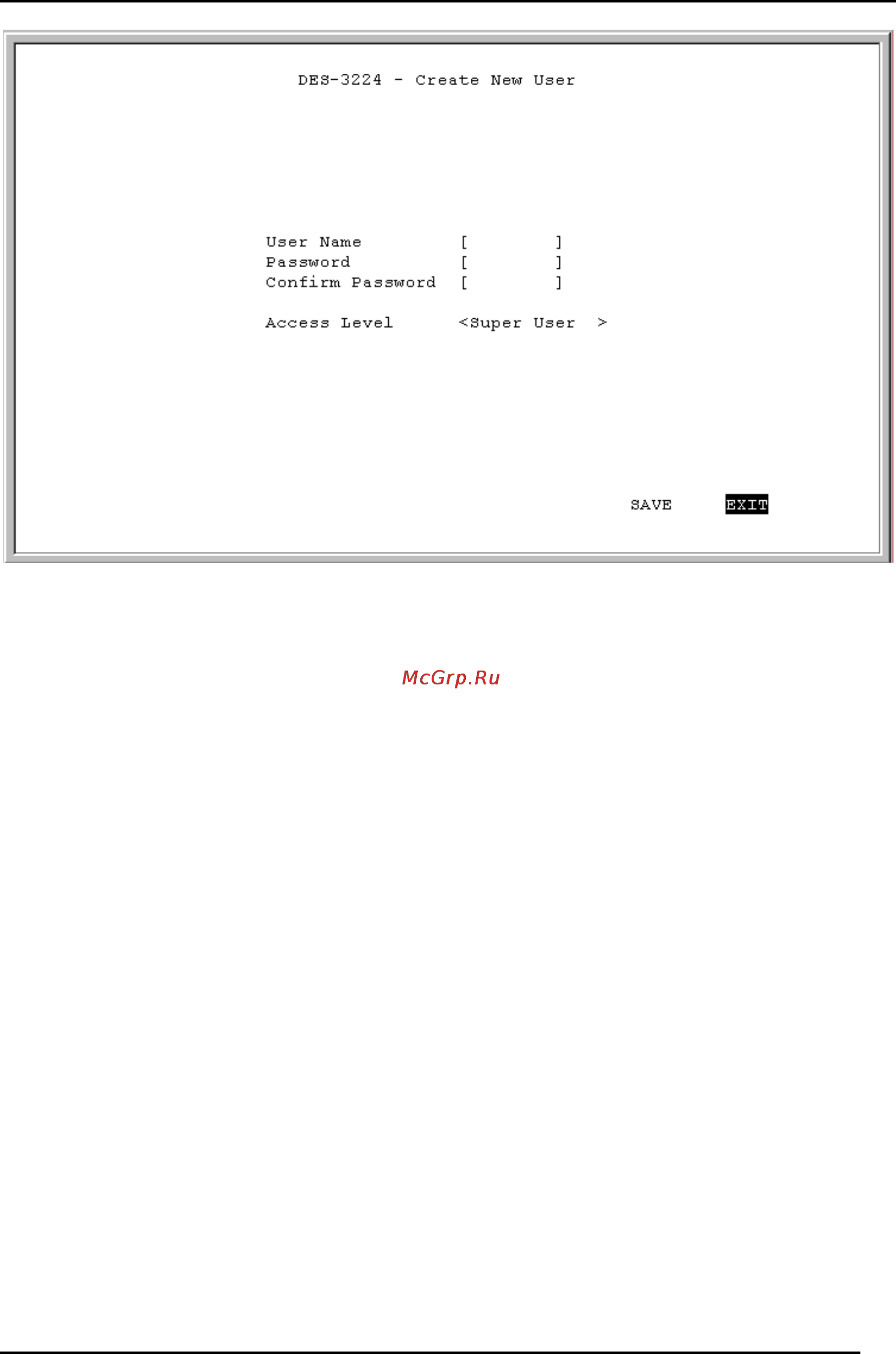 D-Link DFE-904 [44/75] Access level