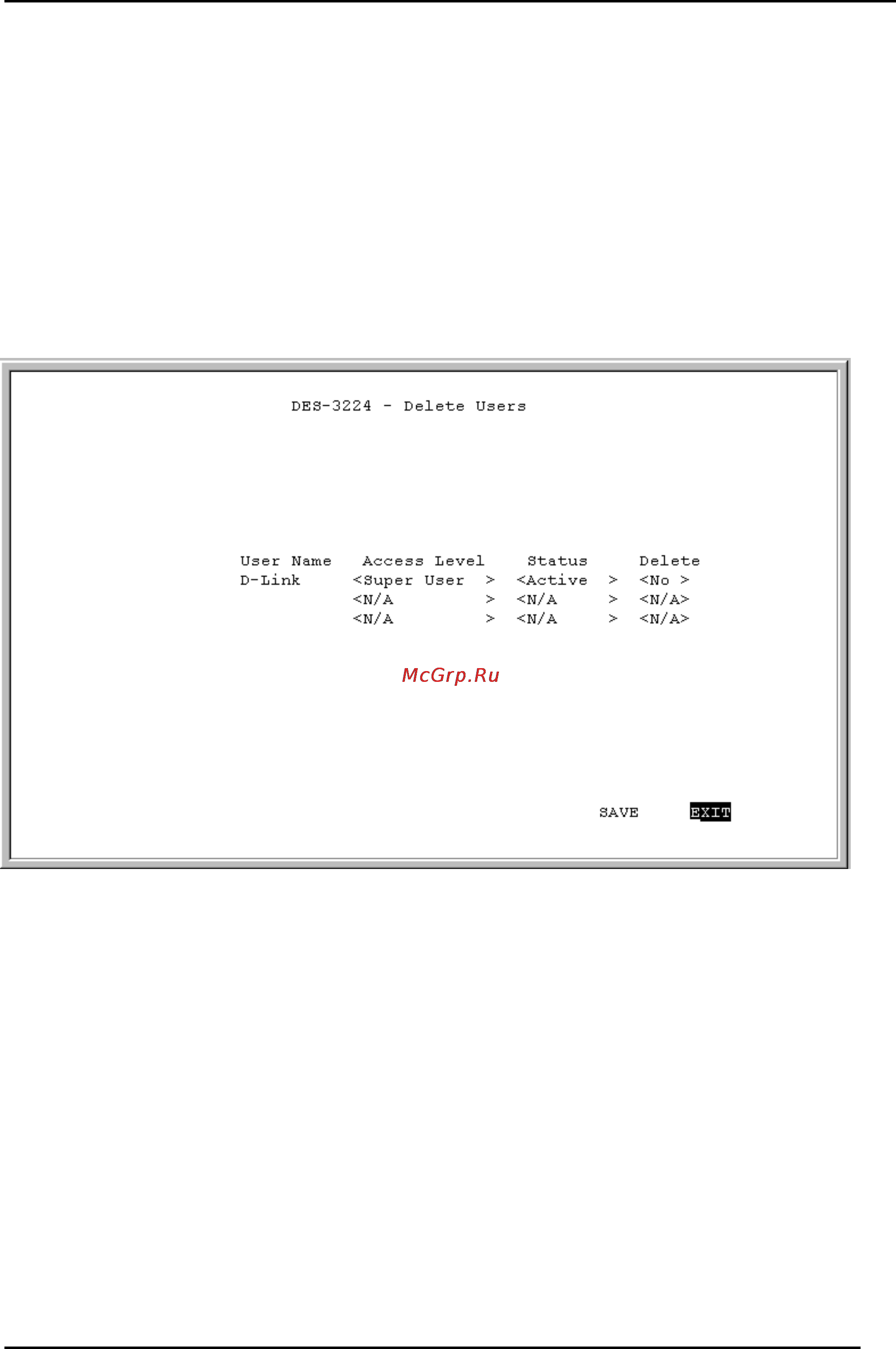 D-Link DFE-904 [45/75] Delete users