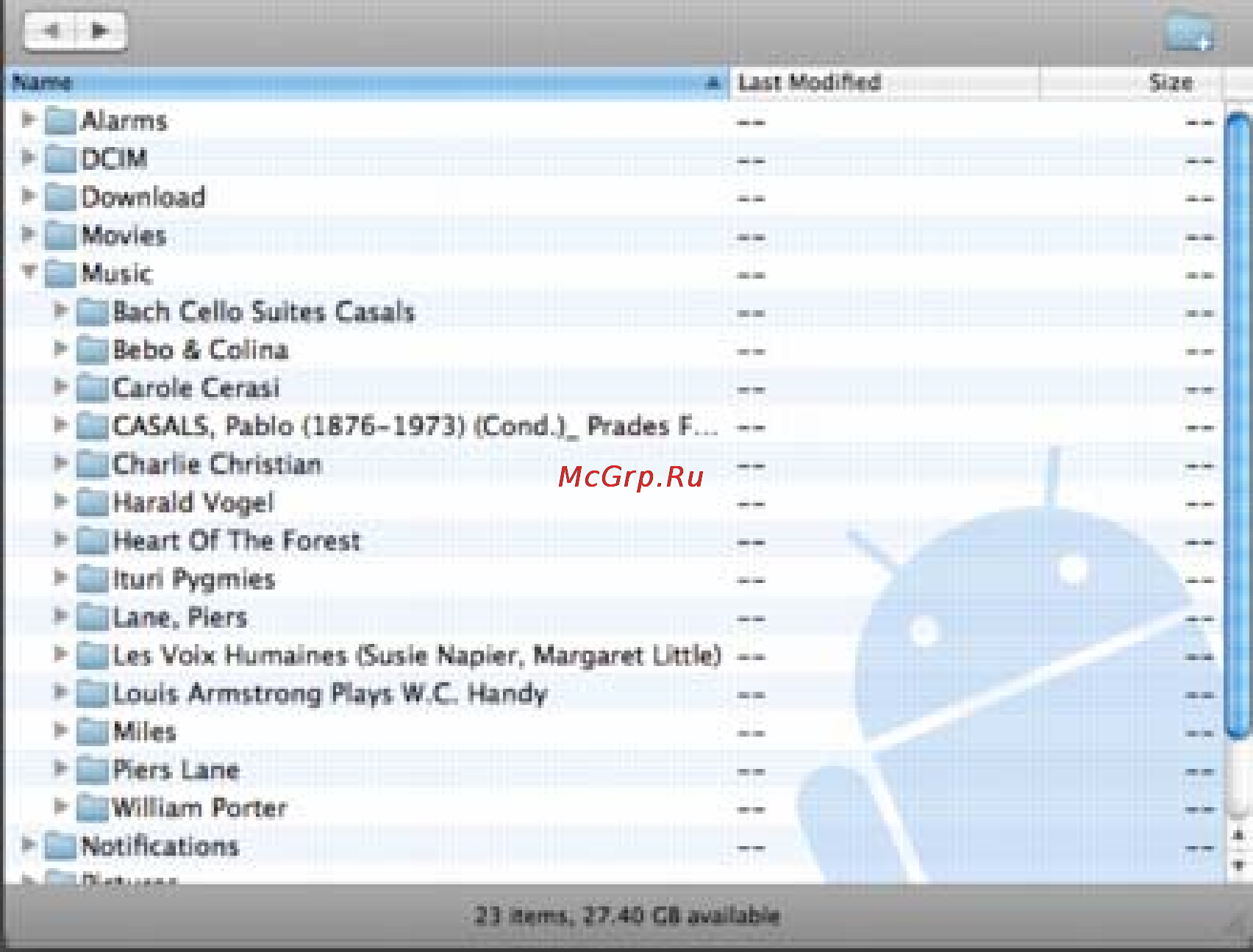 Explay SURFER 8.02 [50/80] Перенос файлов между компьютером macintosh и устройством