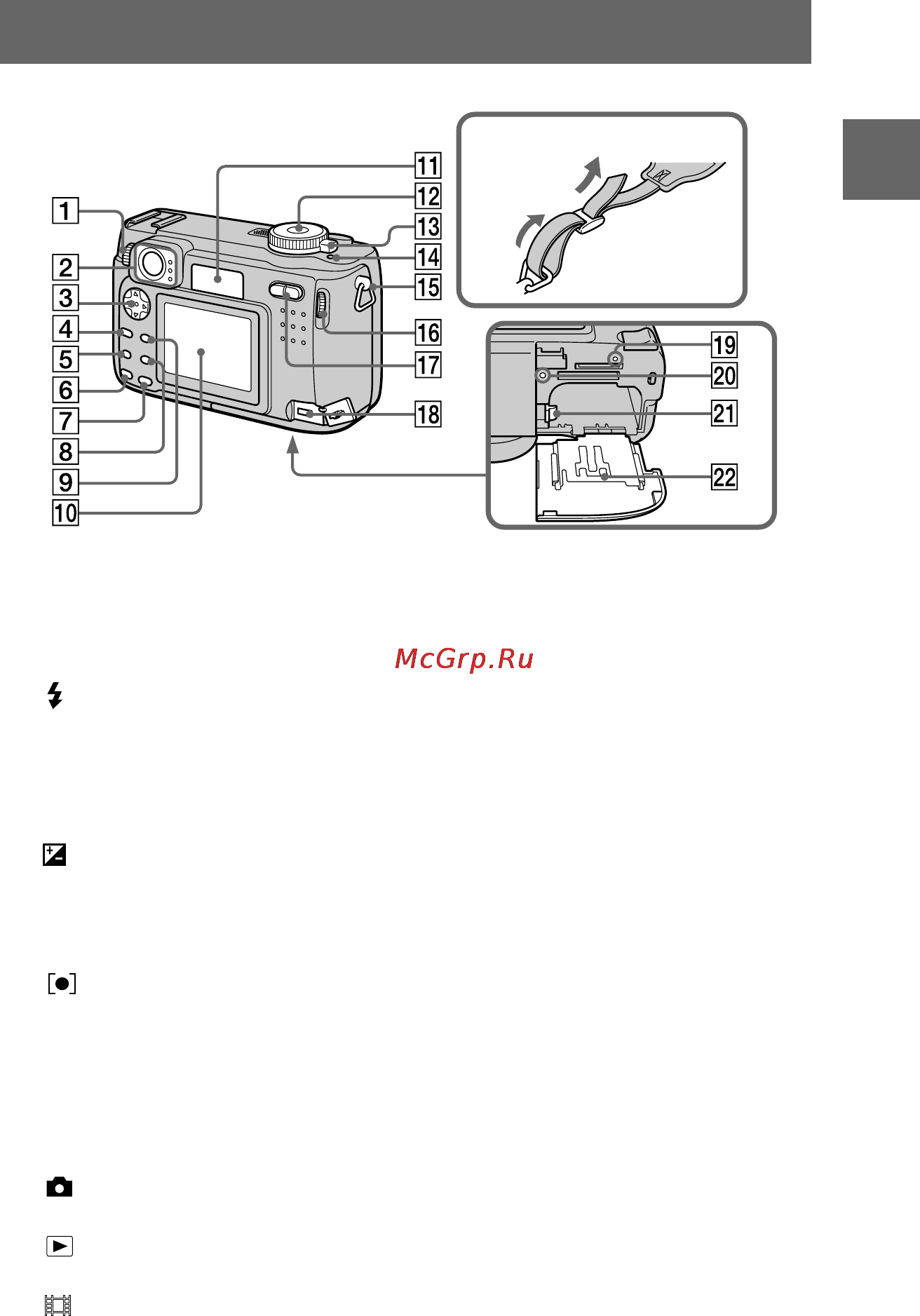 Sony Cyber-Shot DSC-S85 [9/104] Attaching the strap