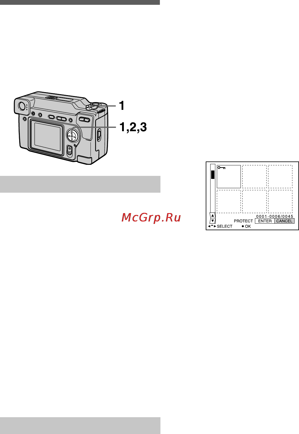 Sony Cyber-Shot DSC-S70 [52/140] Ï²åäîòâ²àùåíèå ñëó àéíîãî ñòè²àíèø protect