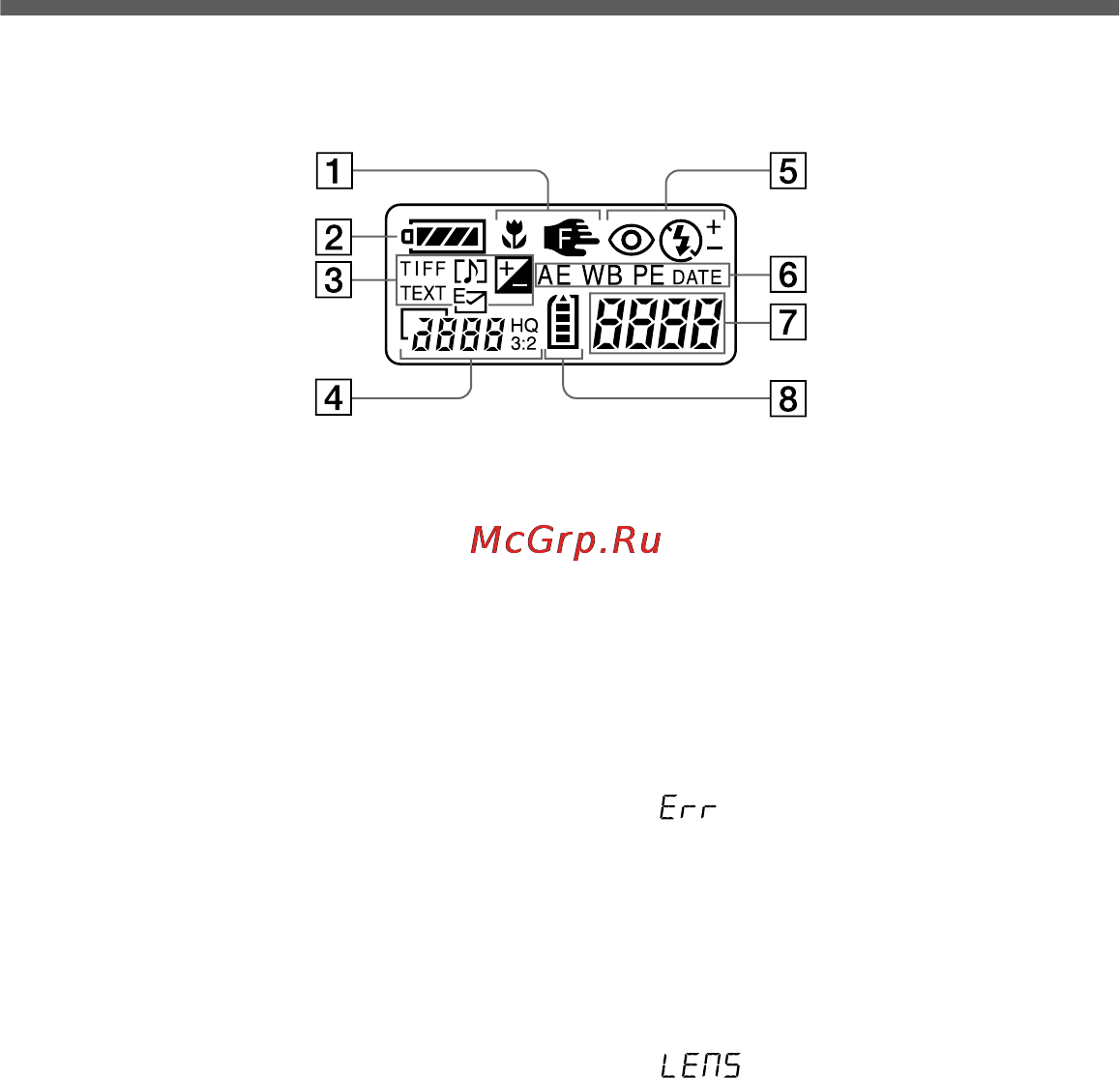 Sony Cyber-Shot DSC-S70 [68/140] Èíäèêàòî²û â îêîøêå äèñïëåø