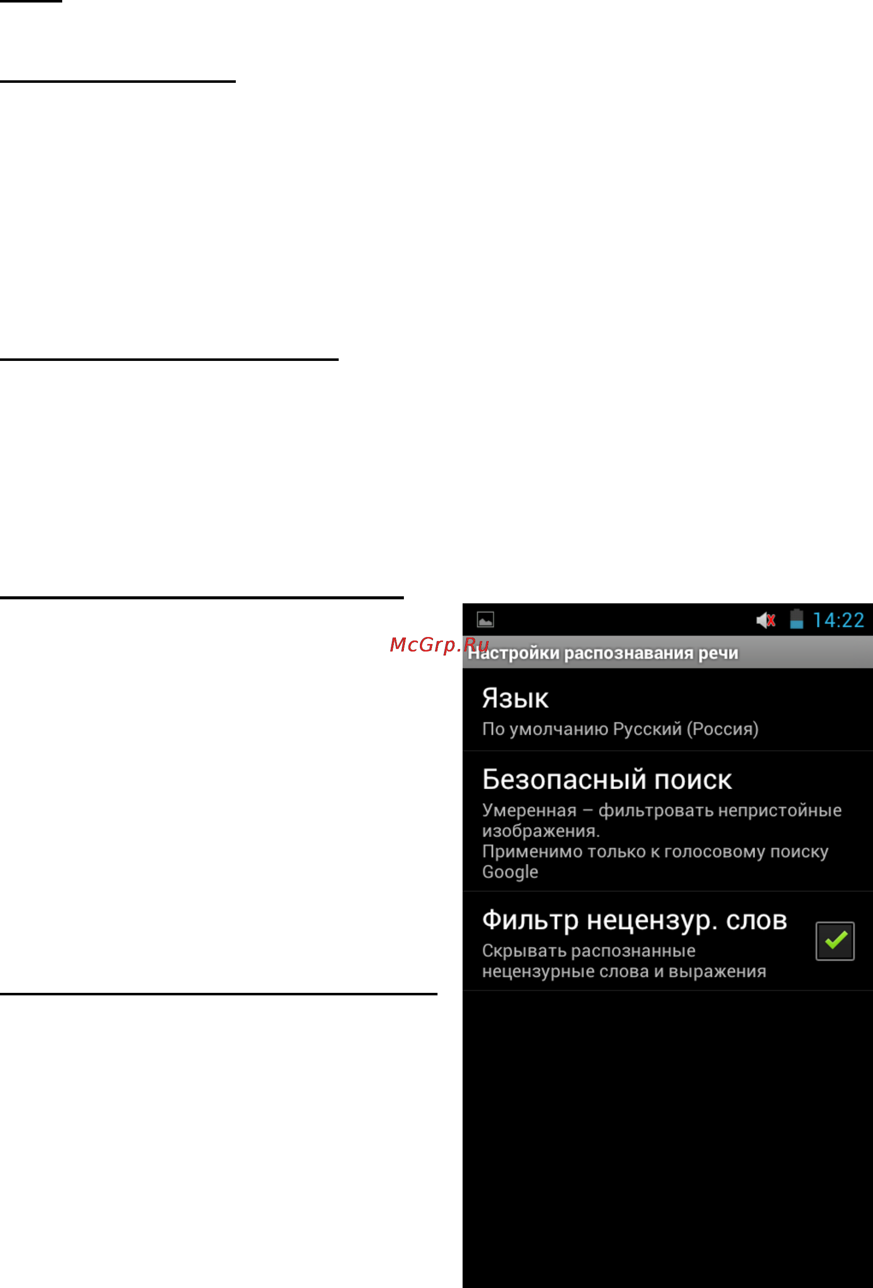 Explay sQuad 10.01 [73/79] Экран настройки функции распознавания речи google