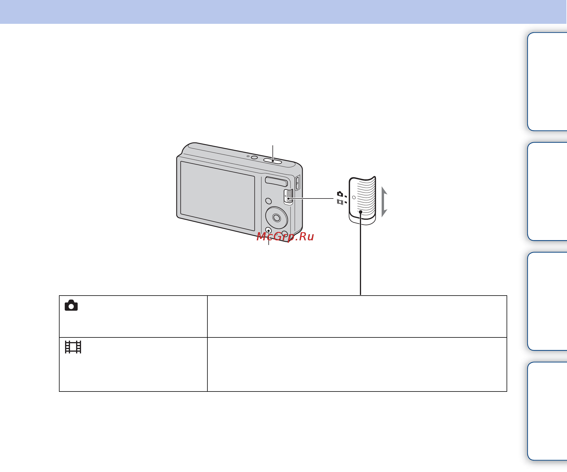 Sony DSC-S1900 [15/98] Использование переключателя режима