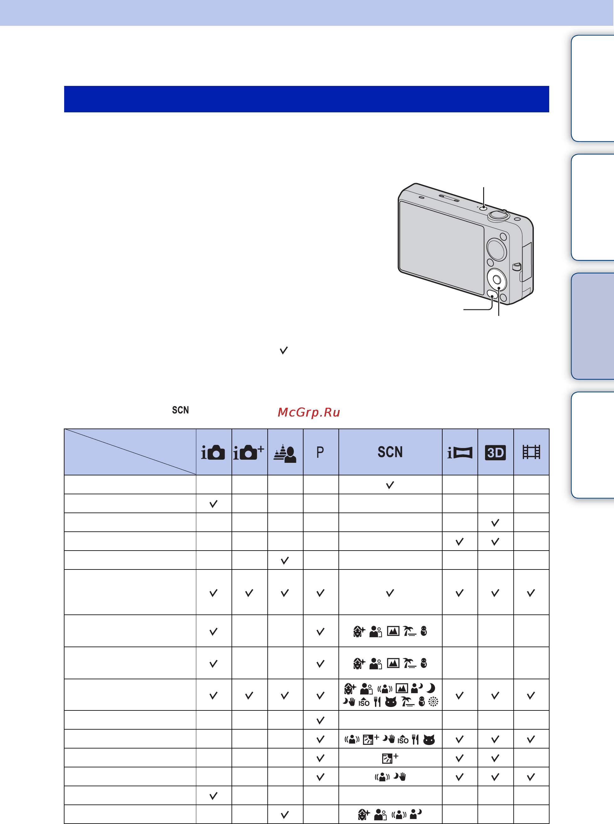 Sony DSC-WX5(C) [12/181] Пункты menu съемка