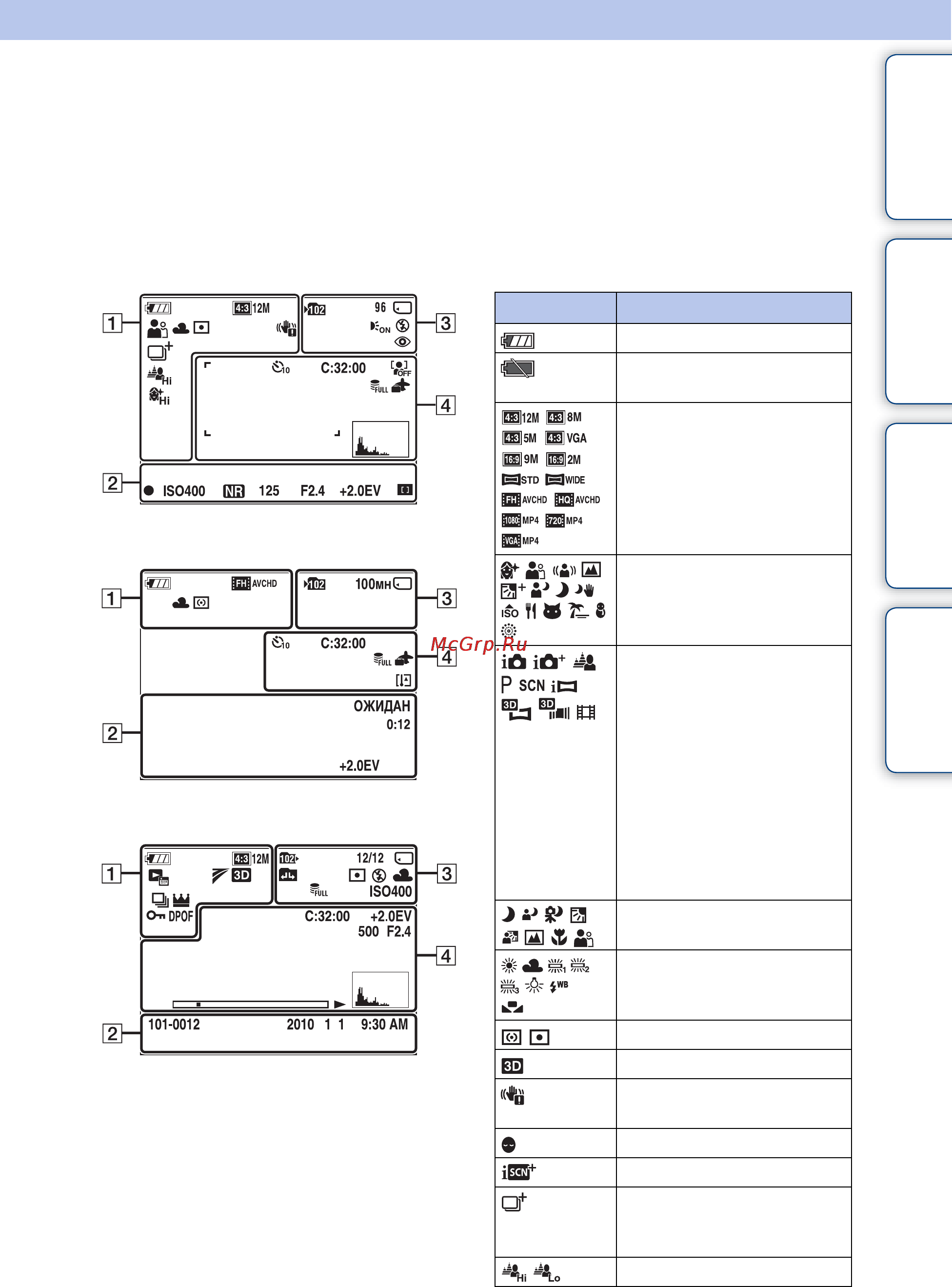 Sony Cyber-Shot DSC-WX5 [18/181] Оглавление поиск по операции menu поиск установок алфавитный указатель