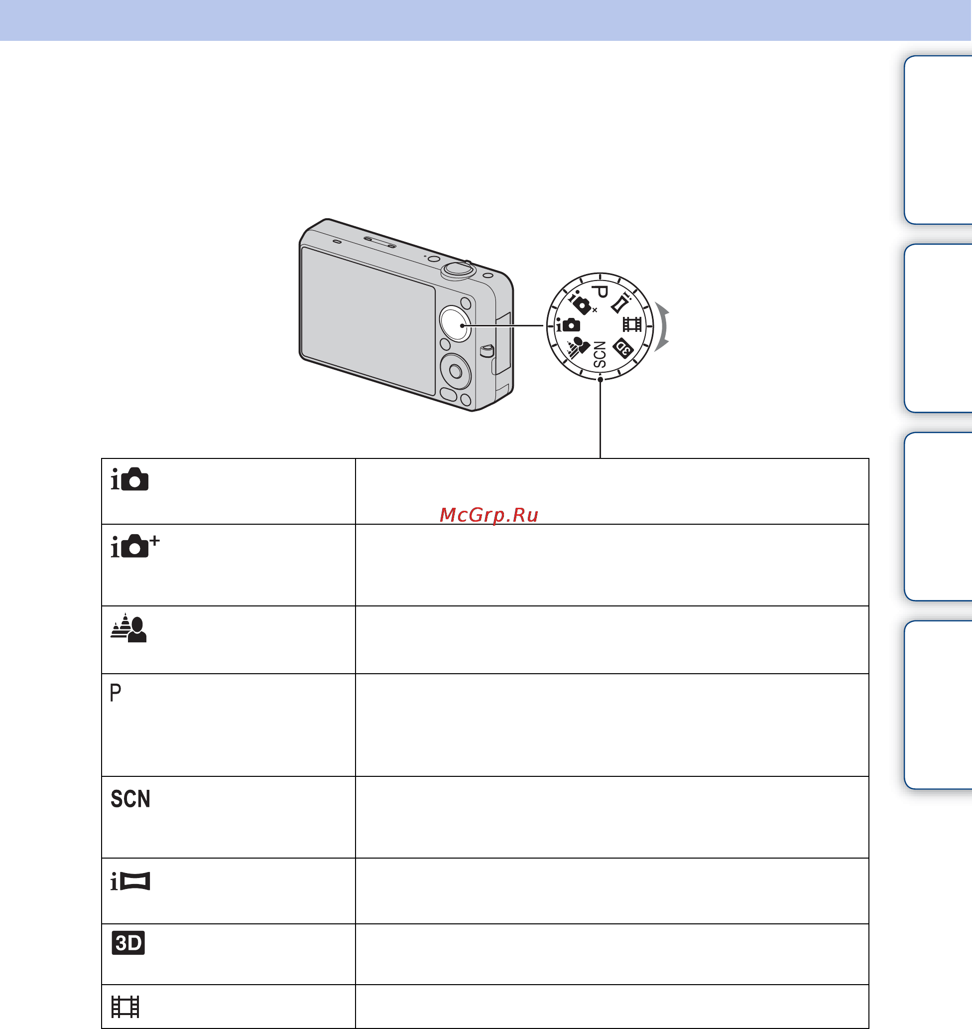 Sony Cyber-Shot DSC-WX5 [22/181] Оглавление поиск по операции menu поиск установок алфавитный указатель
