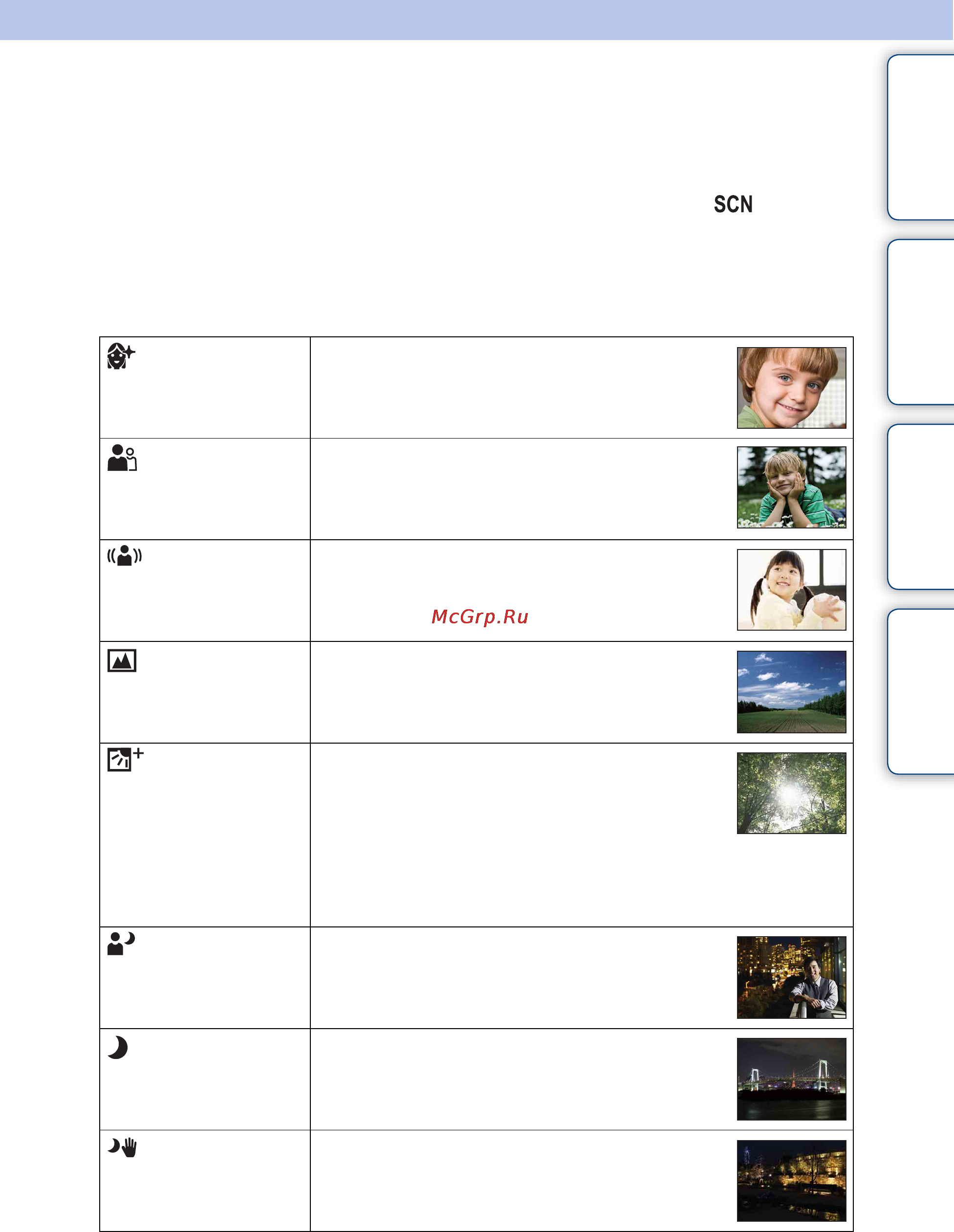 Sony Cyber-Shot DSC-WX5 [28/181] Оглавление поиск по операции menu поиск установок алфавитный указатель