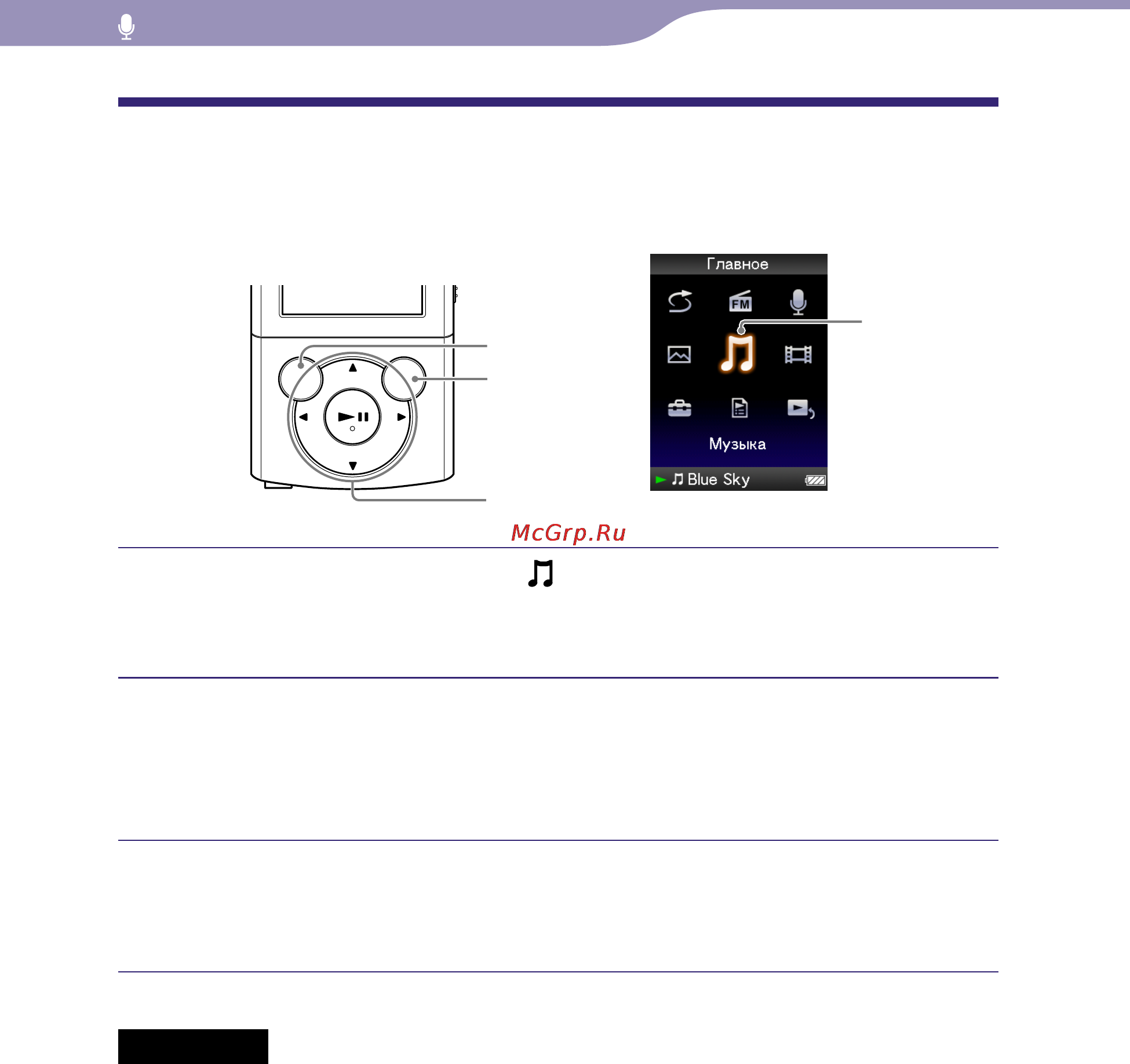 Sony NWZ-E444 8Gb Black [80/133] Удаление записанных файлов с голосом
