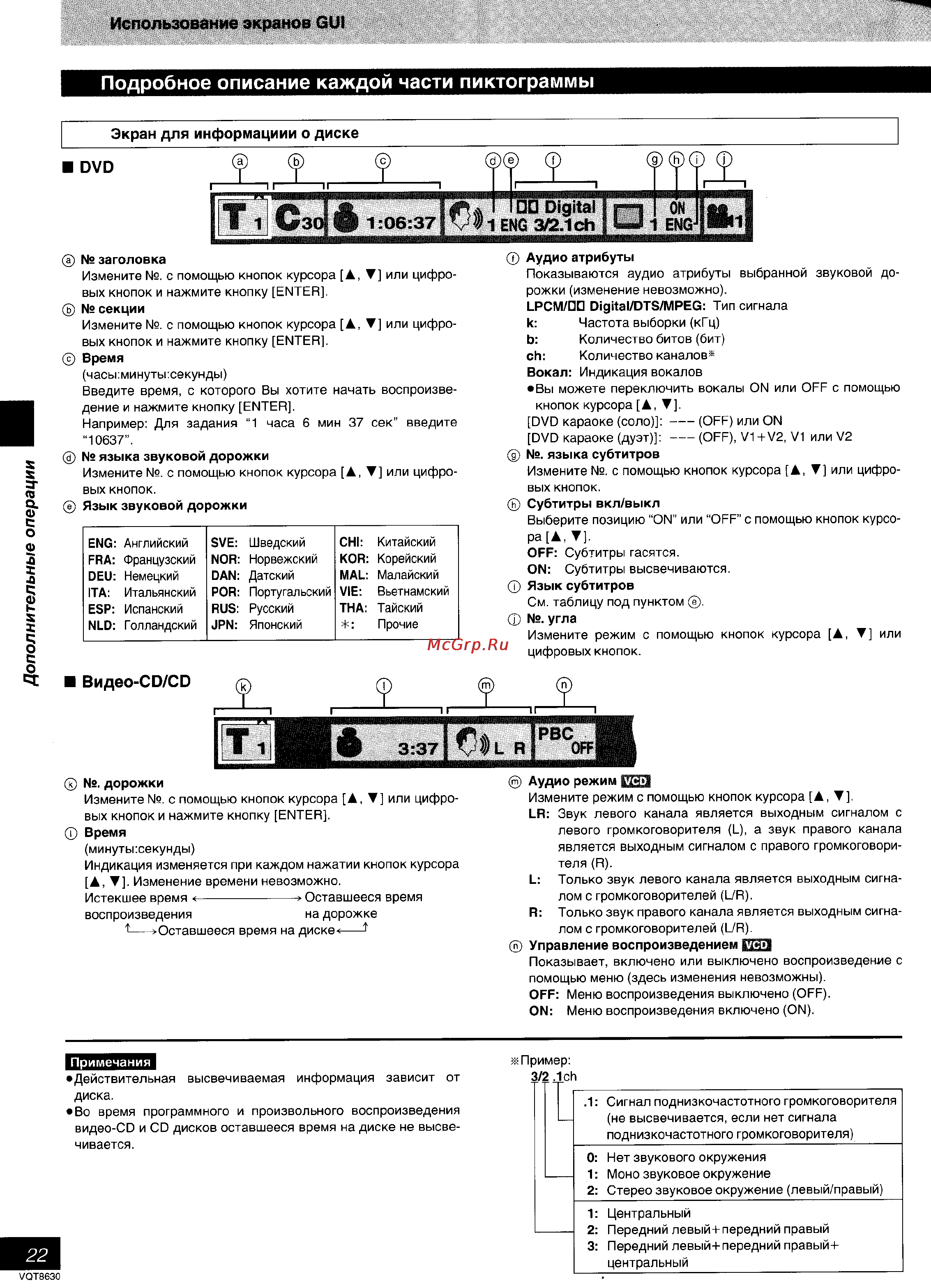 Panasonic DVD-RV20 [22/39] Подробное описание каждой части пиктограммы