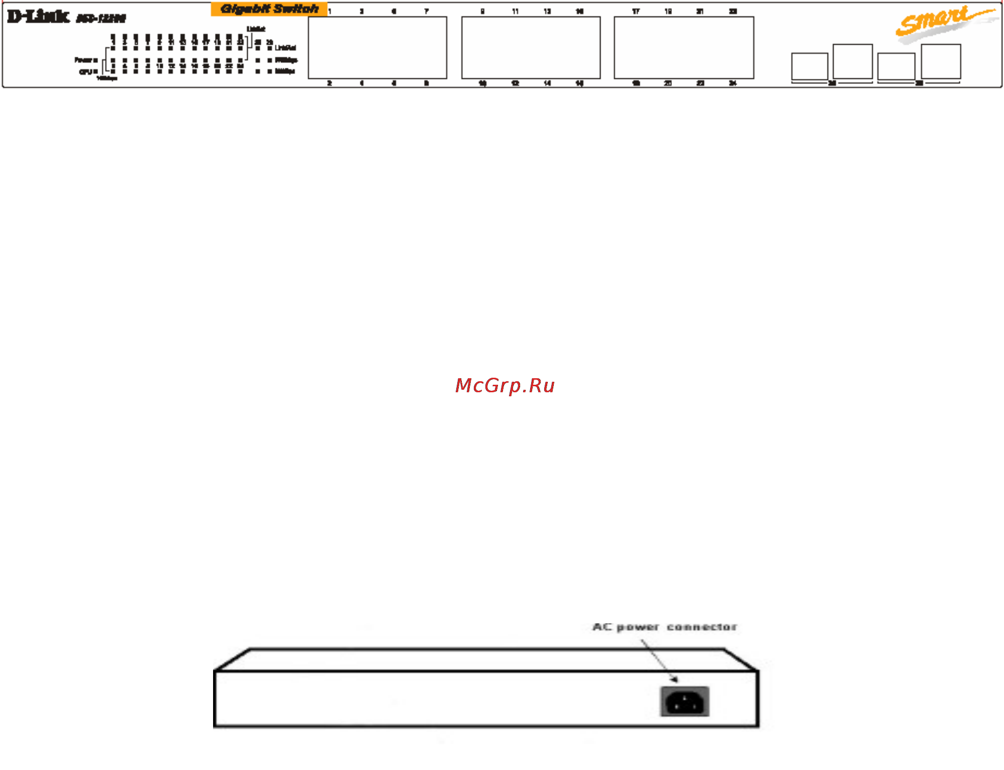 D-Link DES–1228 [6/28] Connections