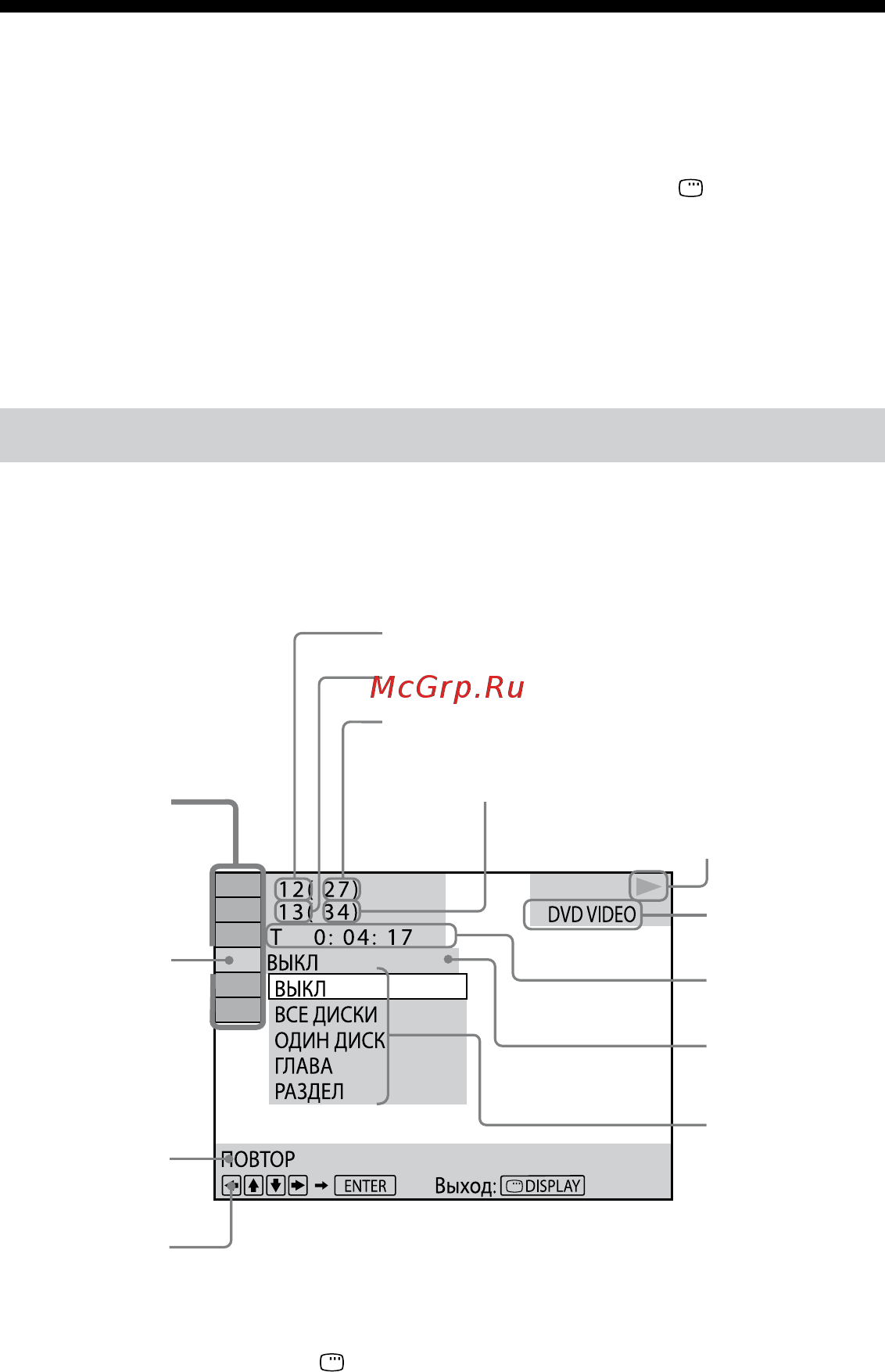 Sony MHC-RV222D Black [102/115] Руководство по отображению управляющего меню