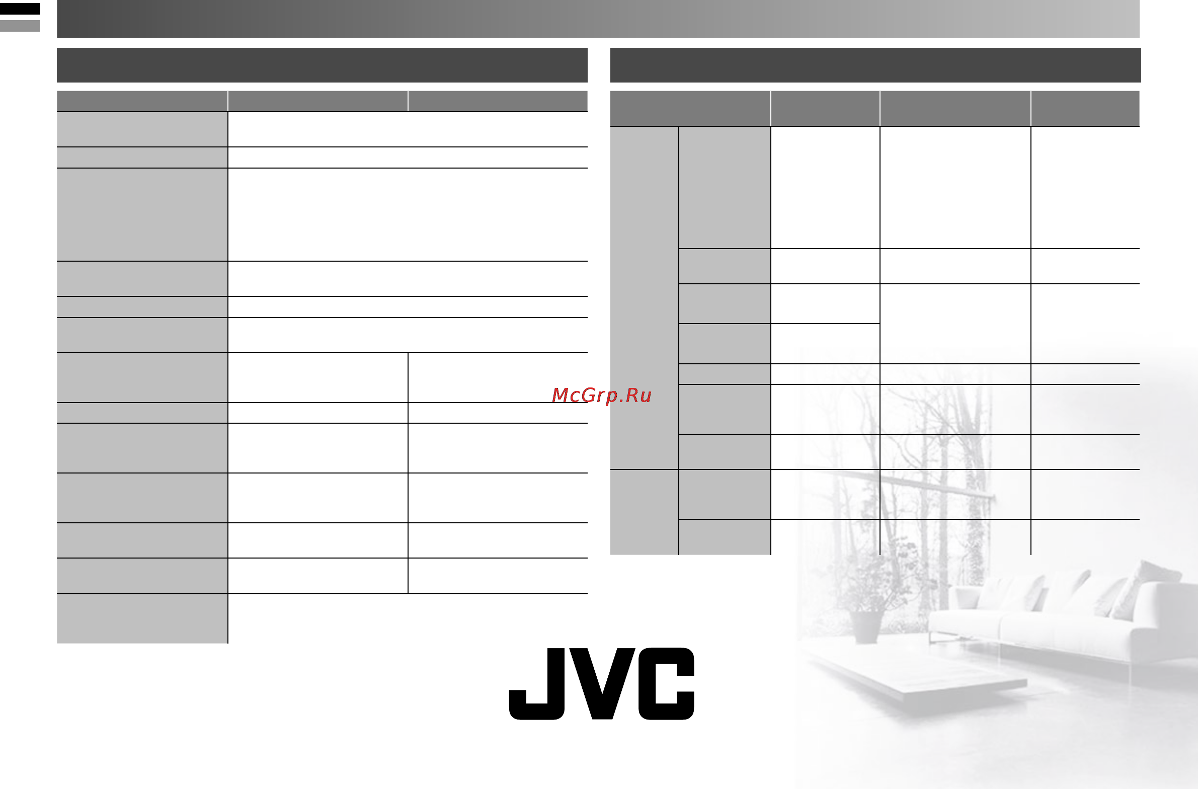 JVC LT-42EX18 [16/16] Технические характеристики