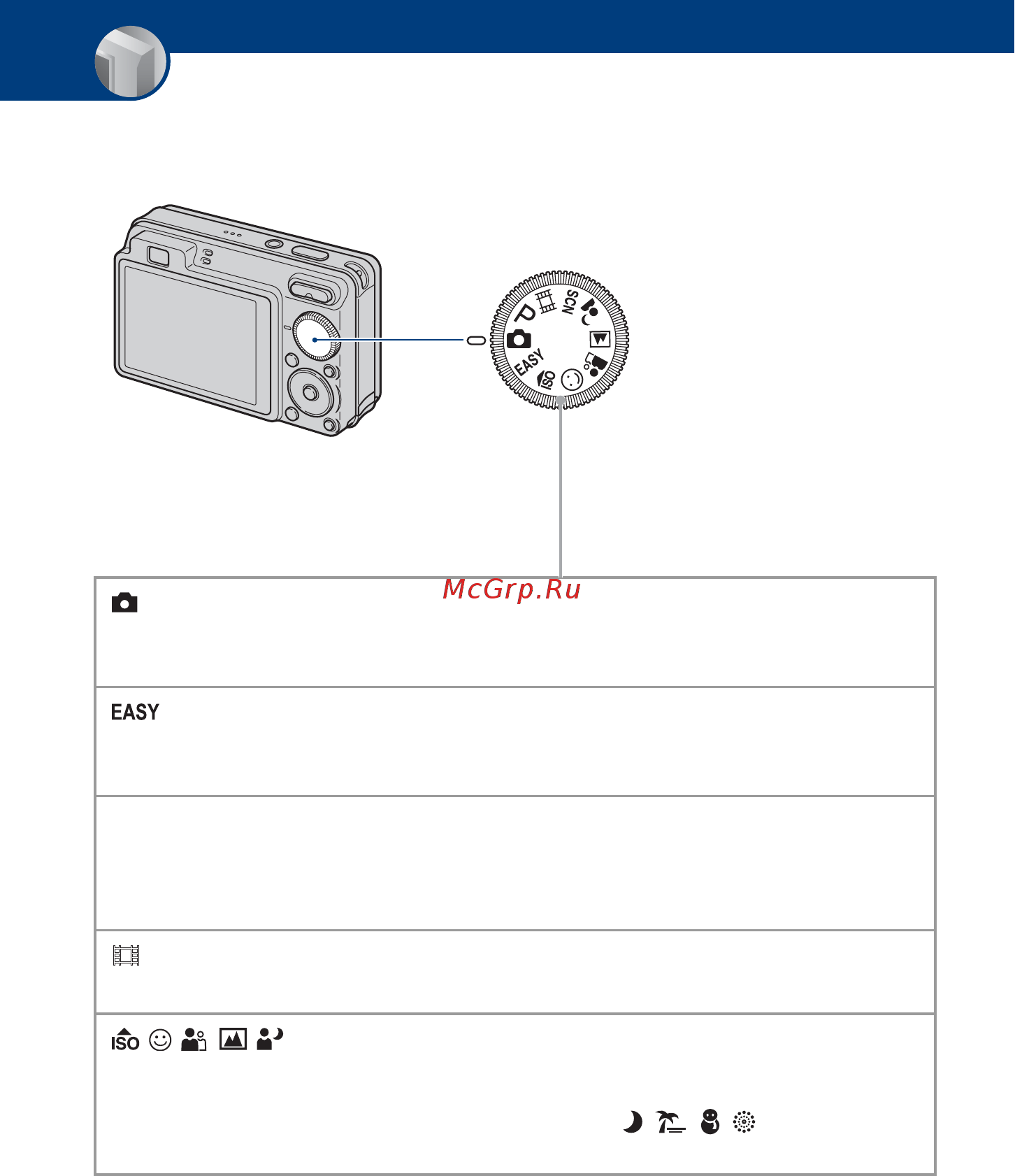 Sony Cyber-Shot DSC-W120 [26/141] Основные операции