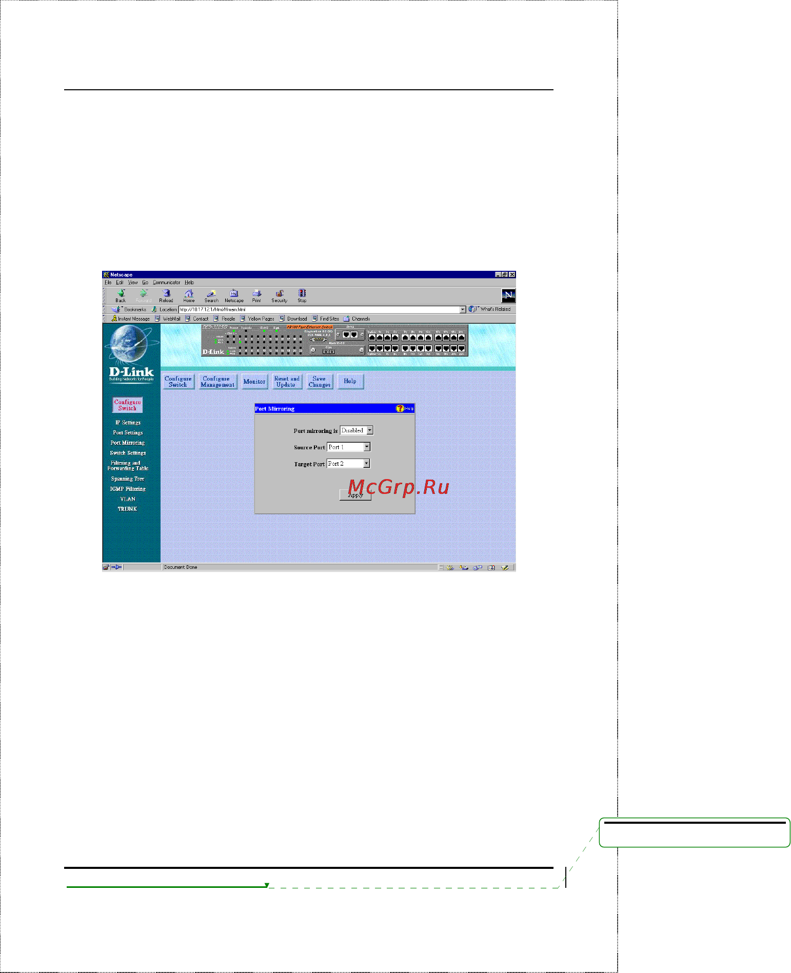 D-Link DES-2108/E [135/199] Port mirroring