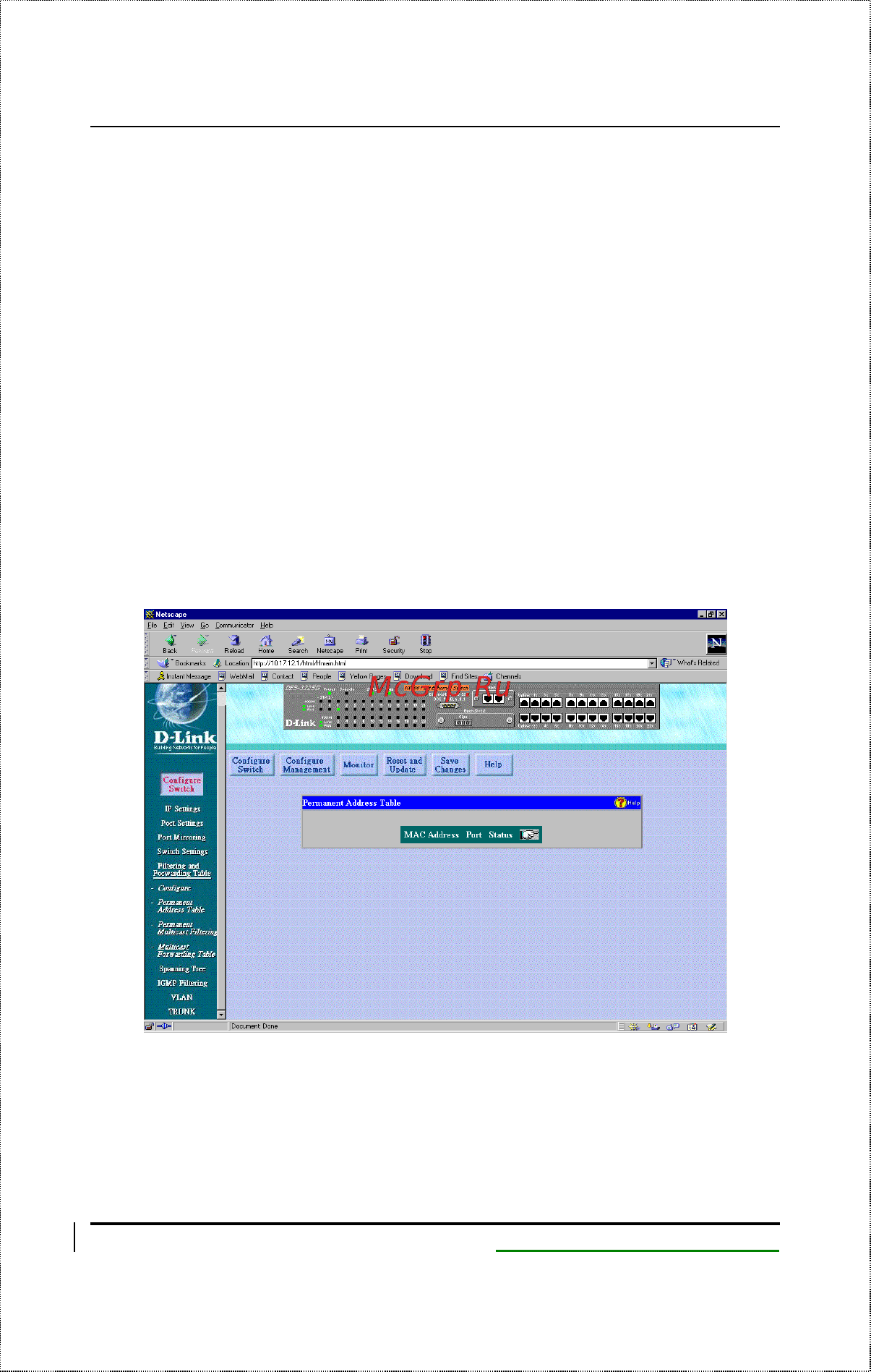 D-Link DES-2108/E [140/199] Permanent address table