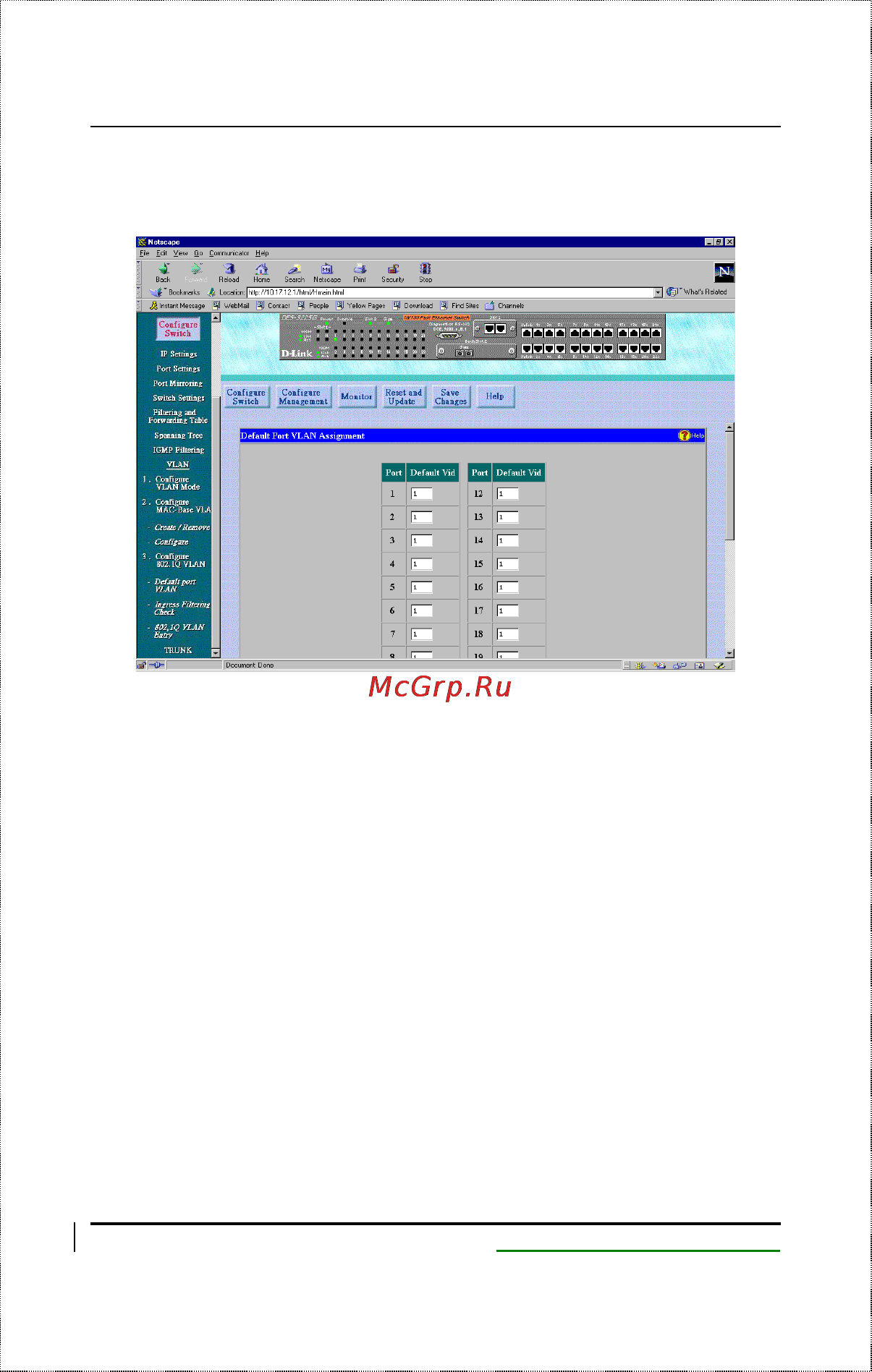D-Link DES-2110 [156/199] Configure 802 q vlan