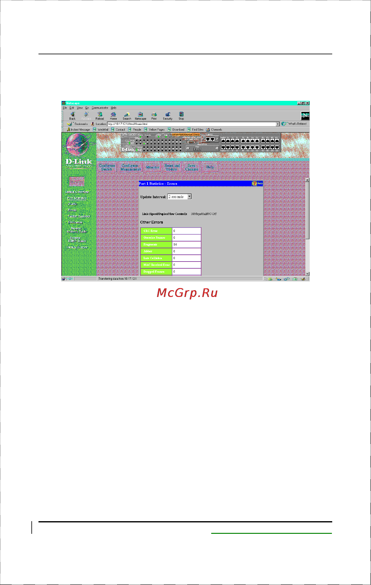 D-Link DES-2108/E [168/199] Errors