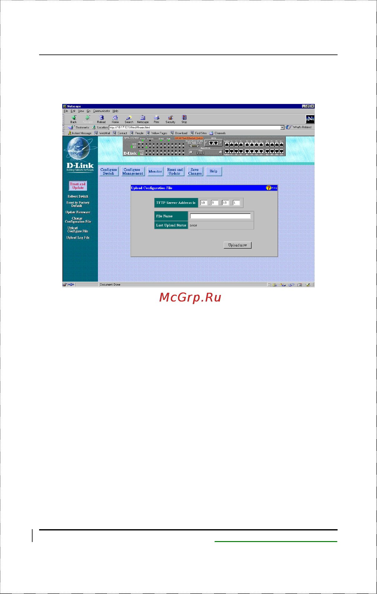 D-Link DES-2108/E [180/199] Upload configuration file