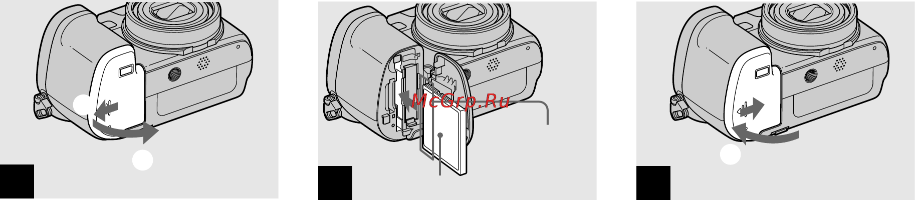 Sony Cyber-Shot DSC-V3 [24/344] Установка и удаление карты cf