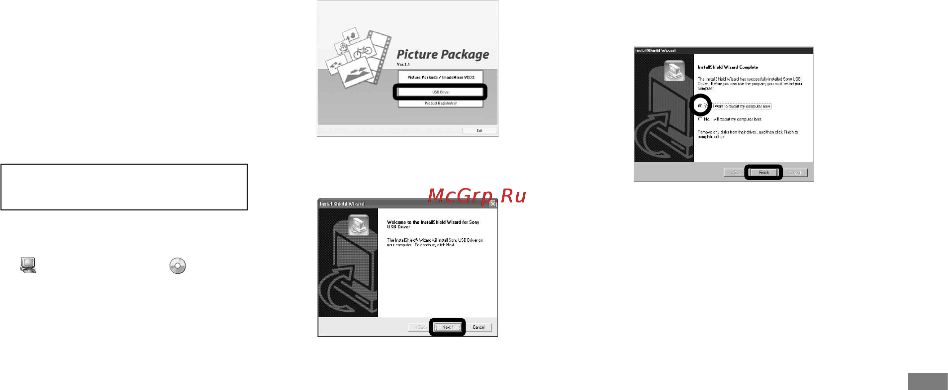 Sony Cyber-Shot DSC-V3 [291/344] Installation av usb drivrutinen