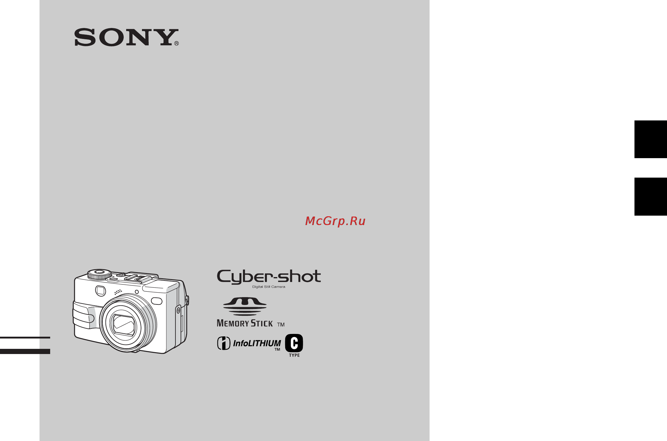 Sony Cyber-Shot DSC-V1 Инструкция по эксплуатации онлайн