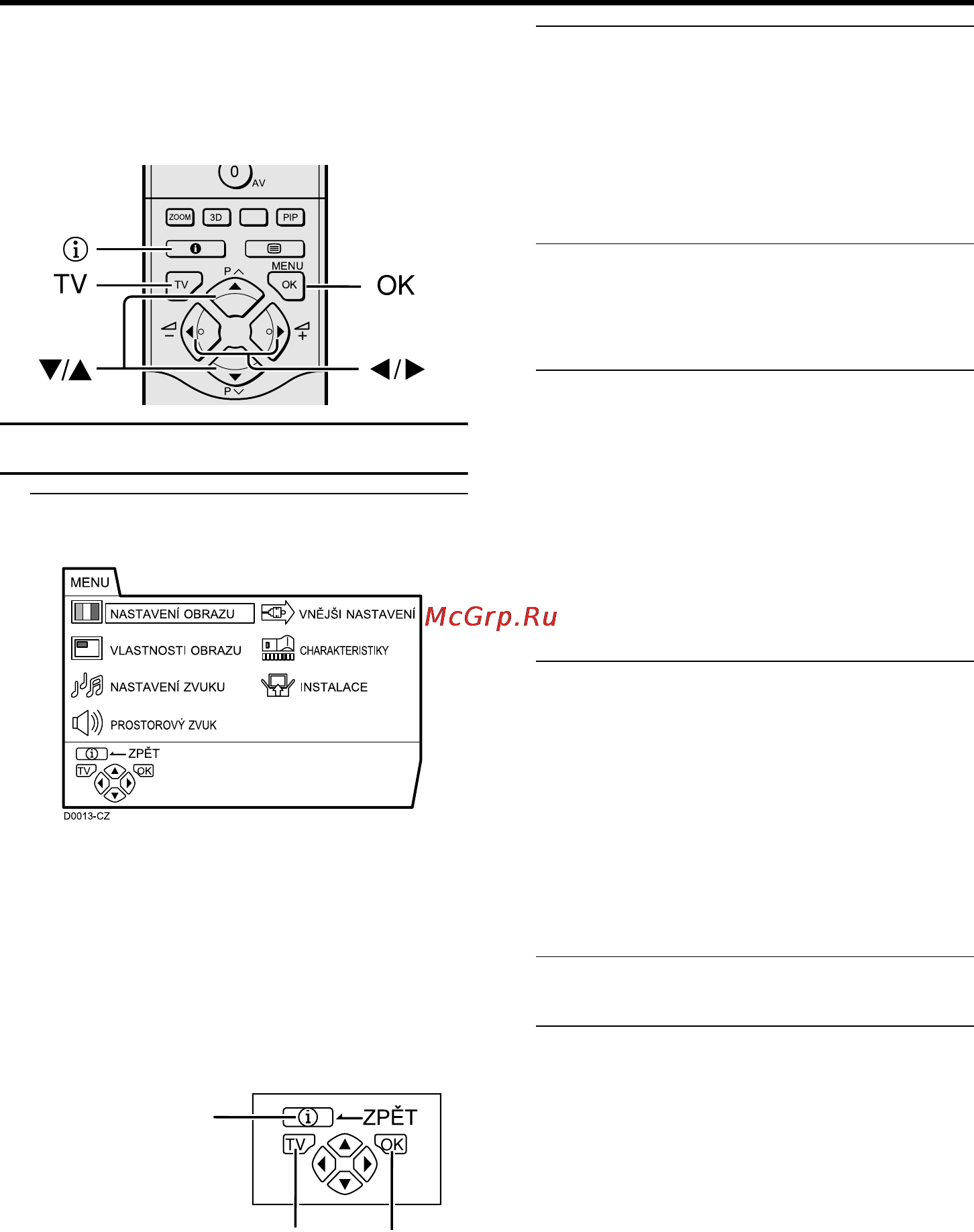 JVC HV-32D25EU [138/353] Používání televizního menu