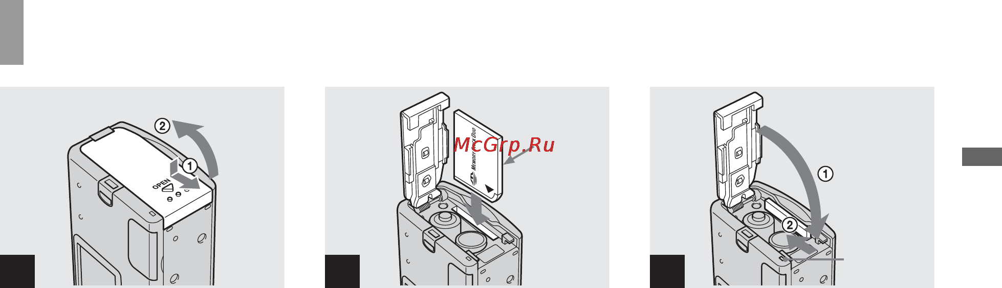 Sony Cyber-Shot DSC-U40 [17/180] Установка и извлечение платы памяти memory stick duo