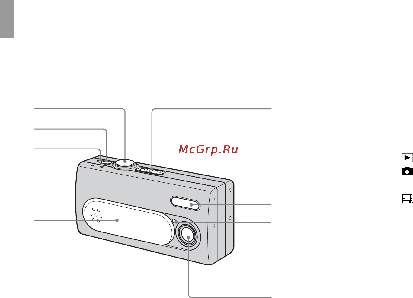 Sony Cyber-Shot DSC-U40 [8/180] Описание деталей фотоаппарата