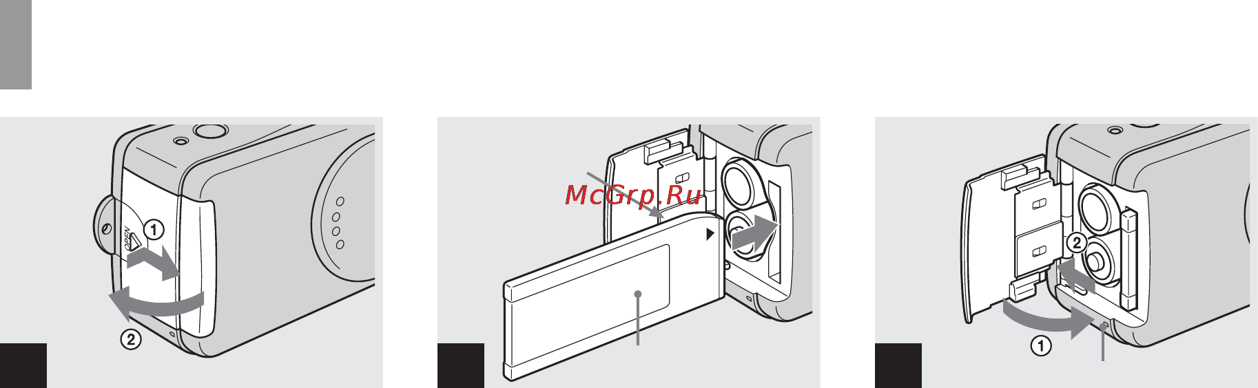 Sony Cyber-Shot DSC-U30 [18/168] Óñòàíîâêà è óäàëåíèå ïëàòû ïàìøòè memory stick