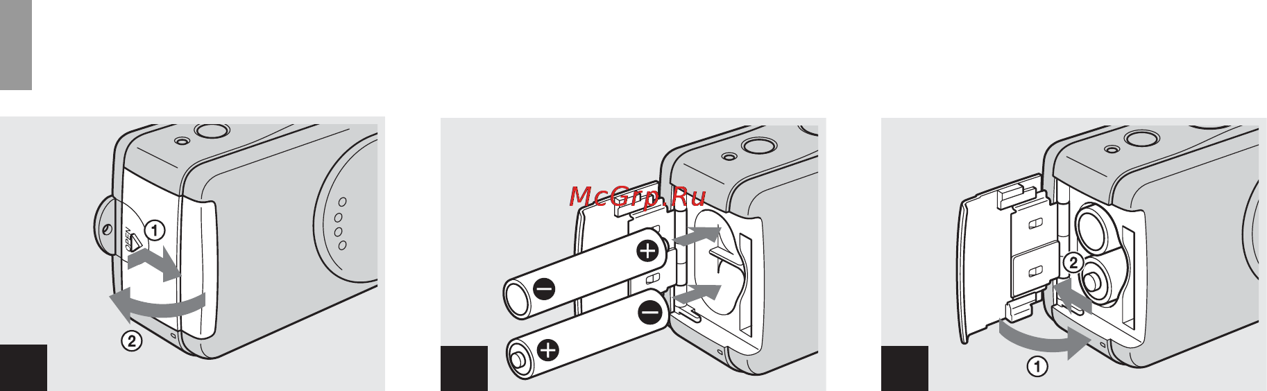 Sony Cyber-Shot DSC-U30 [98/168] Hur man sätter i batterierna