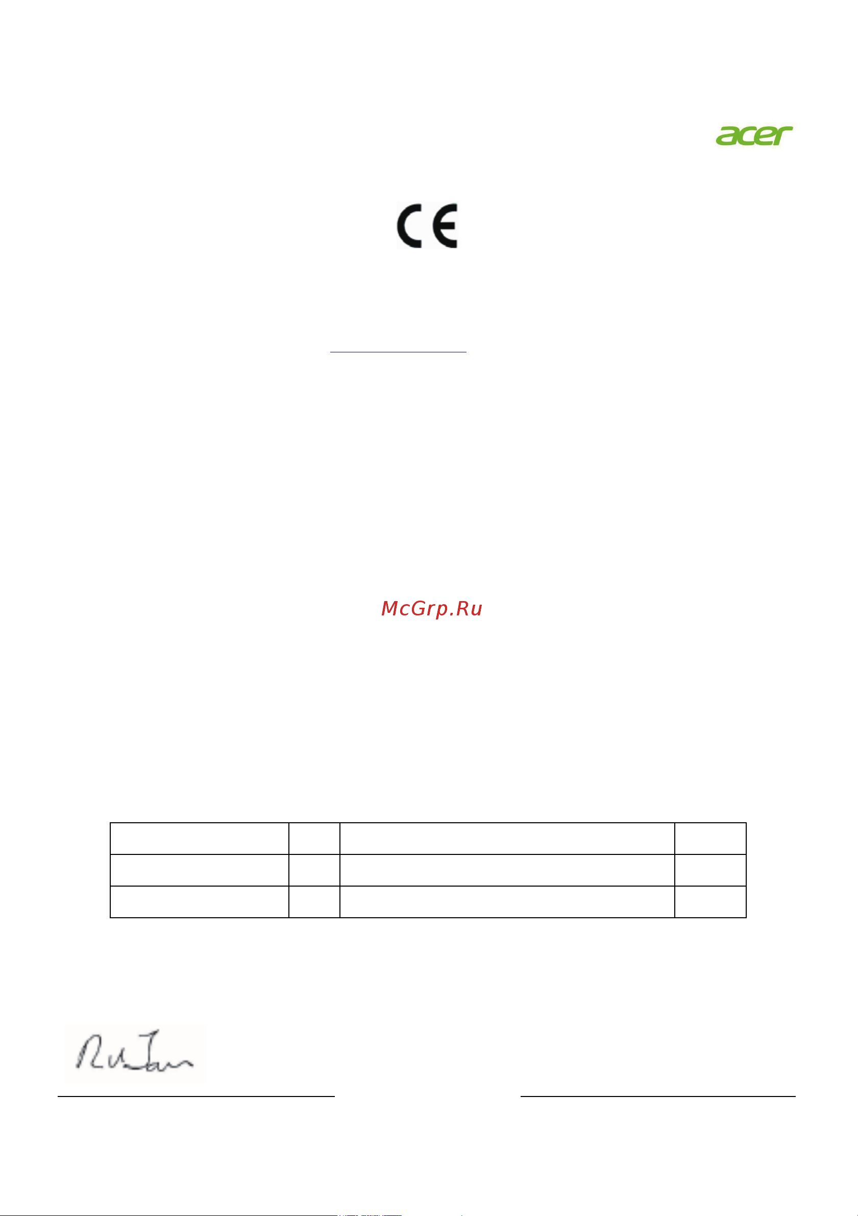 Acer S271HLABID [27/28] Declaration of conformity