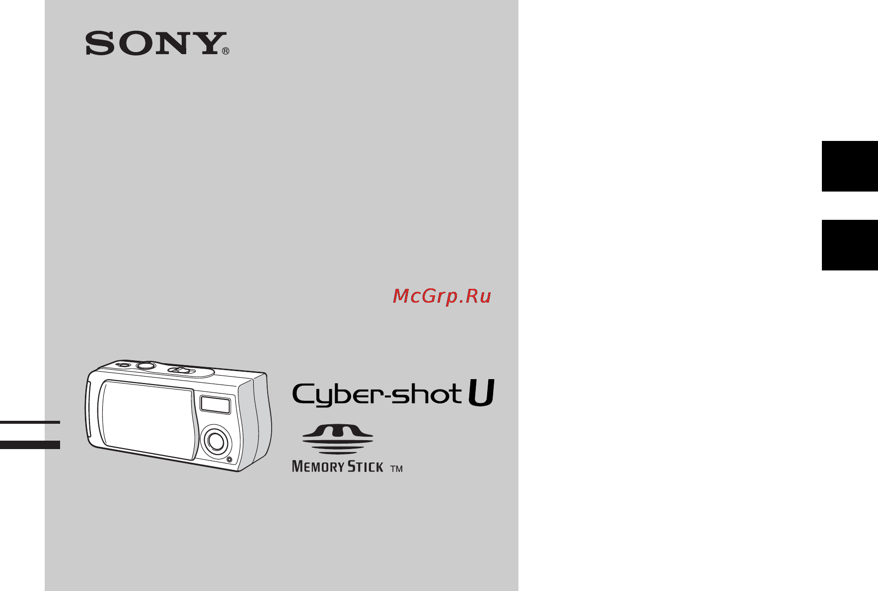 Sony Cyber-Shot DSC-U10 Инструкция по эксплуатации онлайн