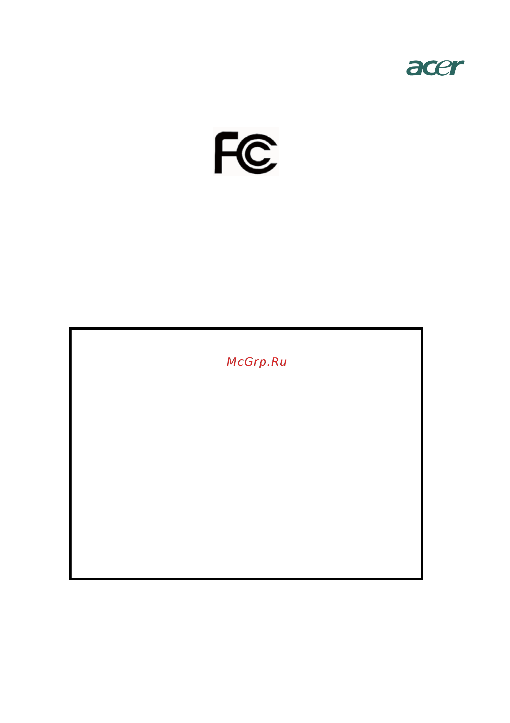Acer S240HLBD [28/28] Federal communications commission declaration of conformity