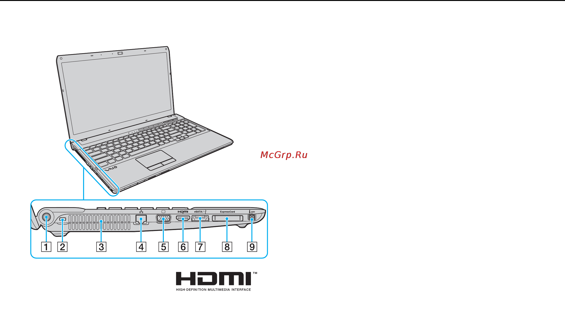 Sony VPC-F13Z8R/BI [14/170] Вид слева