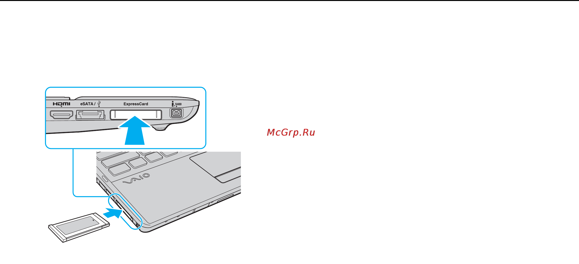 Sony VAIO VPCF13Z8R/BI [56/170] Процедура установки модуля expresscard