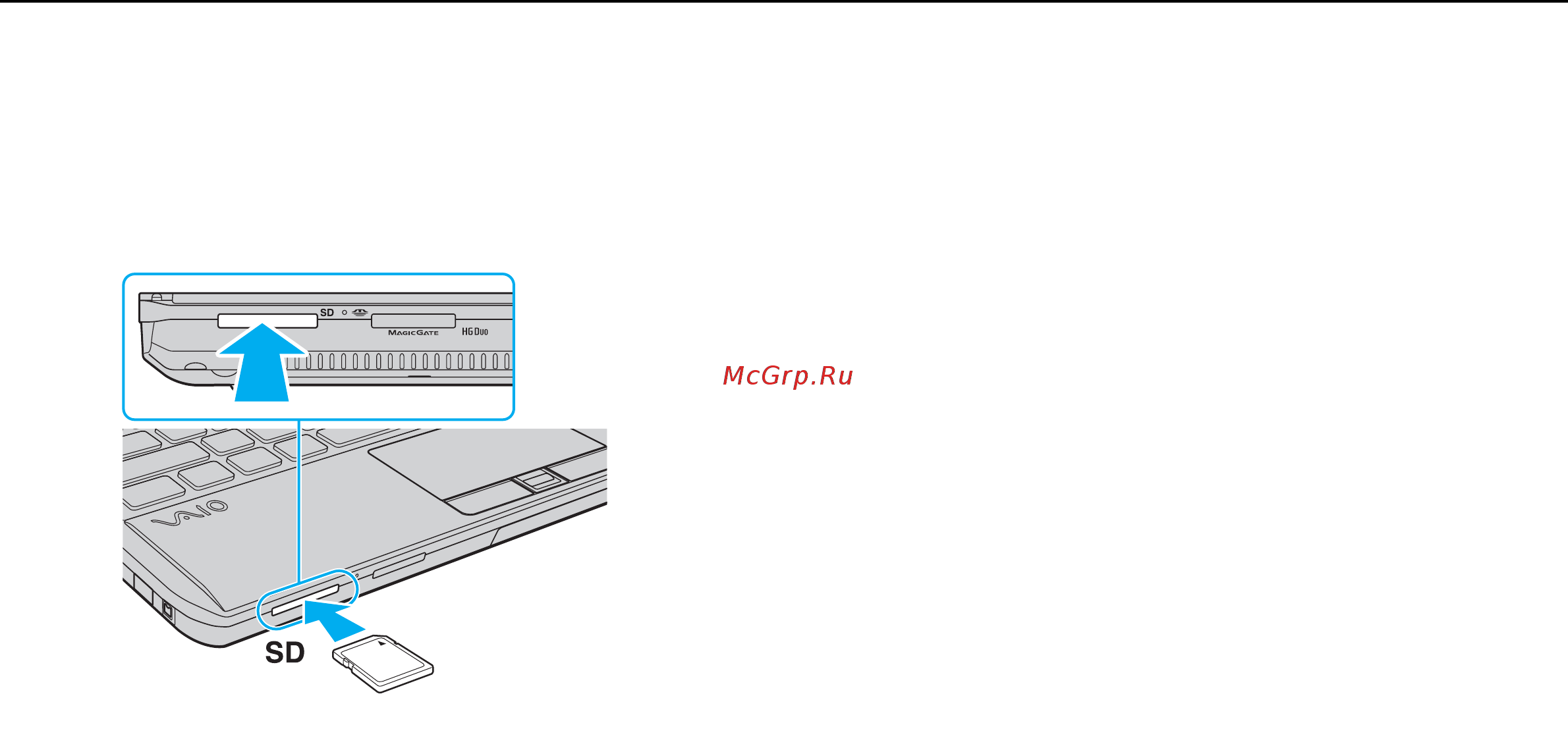 Sony VAIO VPCS13A7E [60/197] Процедура установки карты памяти sd