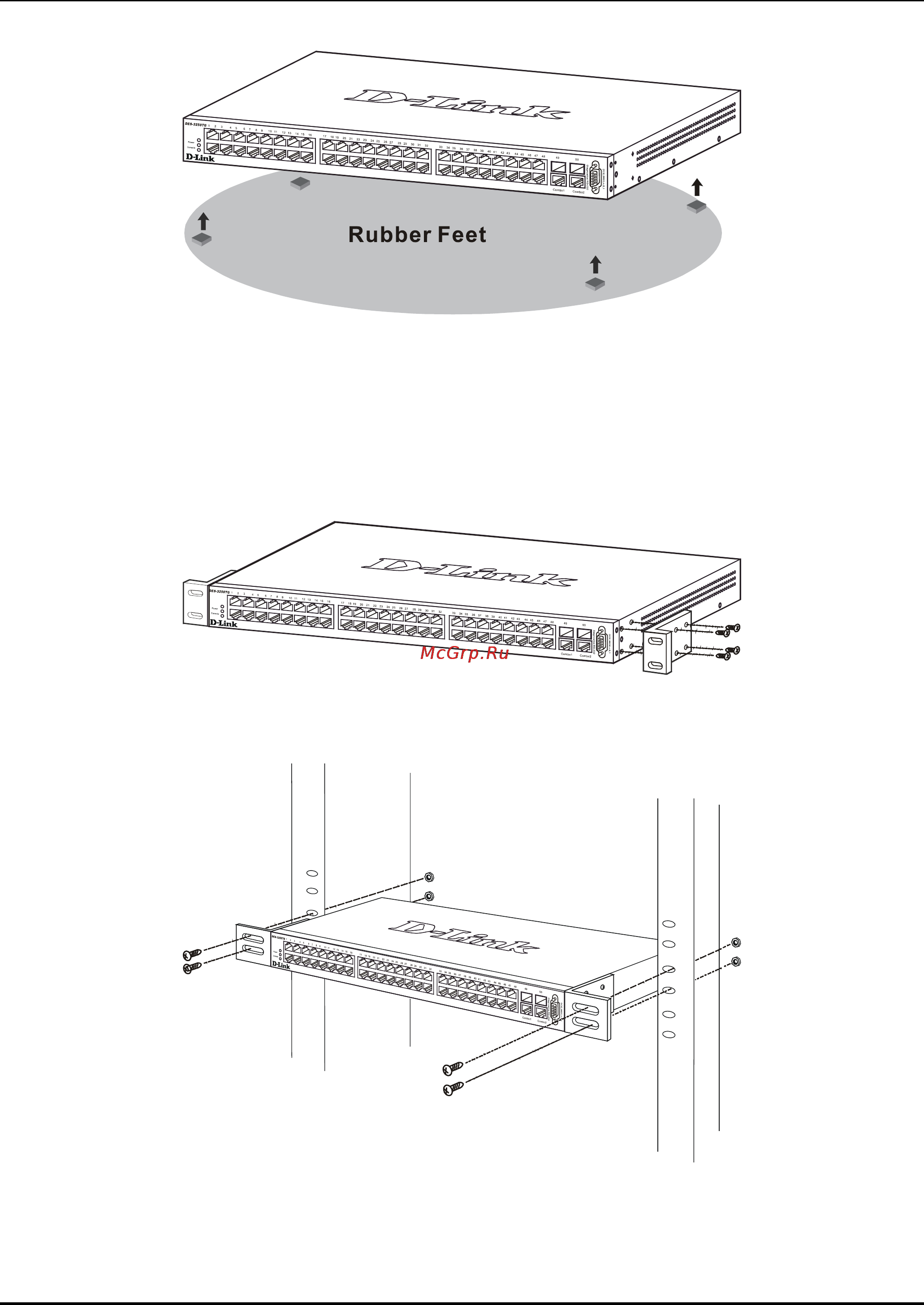 D-Link DES-3326 [15/186] Rack installation