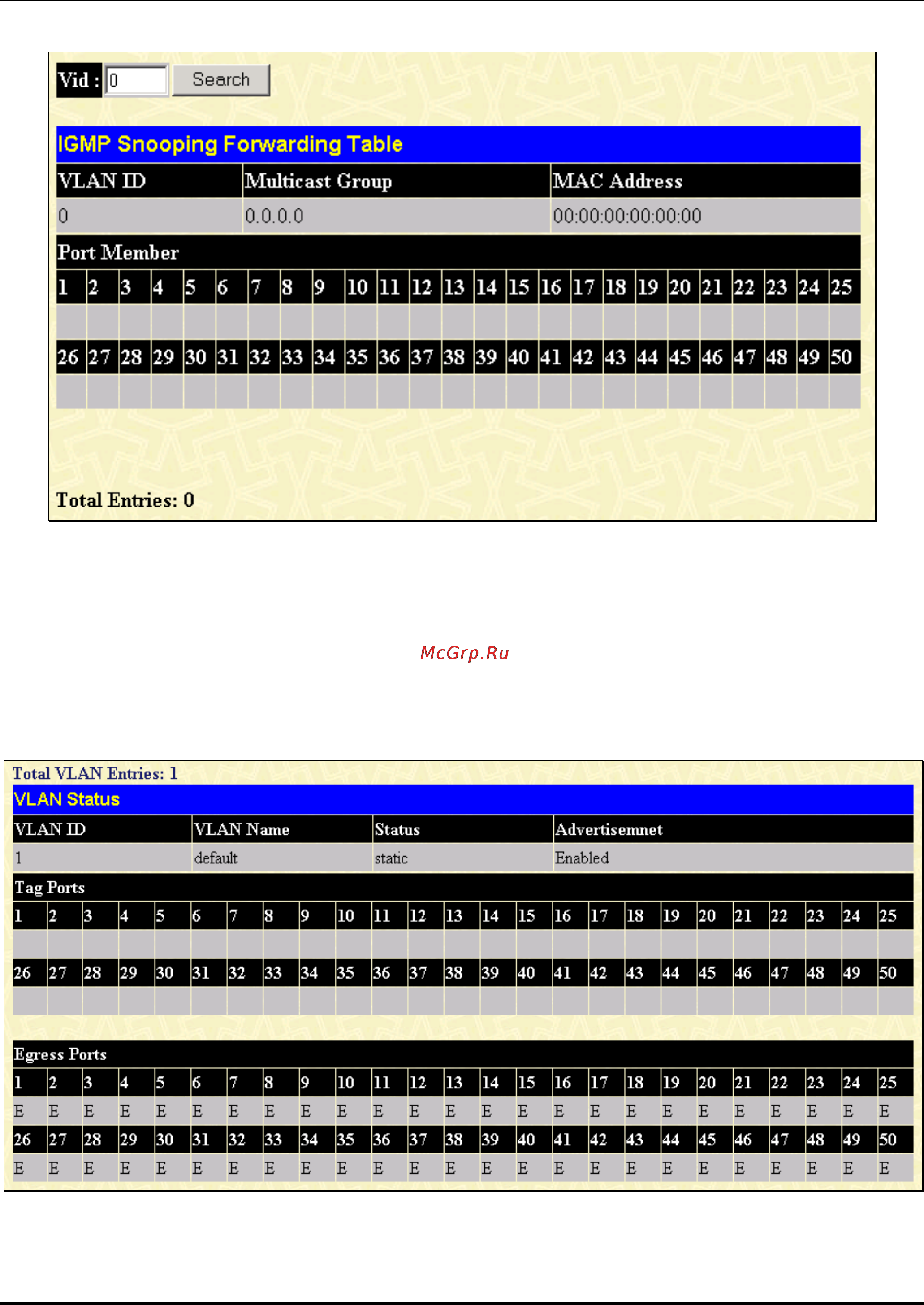 D-Link DES-3326 [152/186] Vlan status