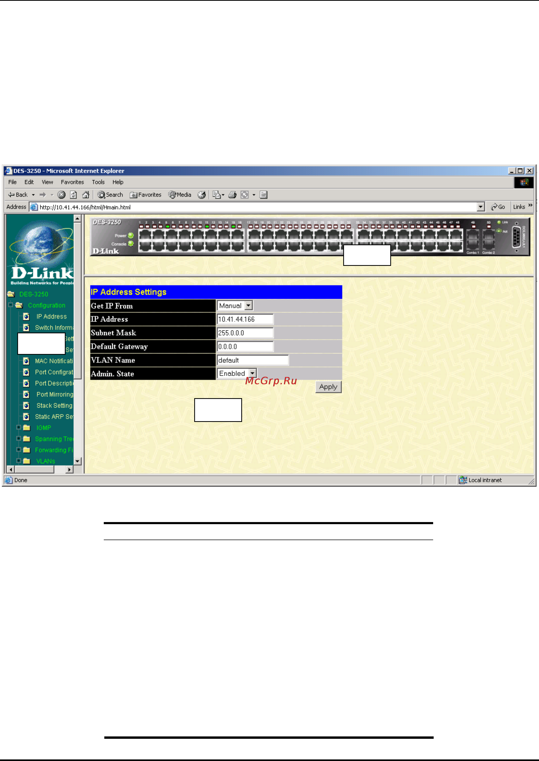 D-Link DES-3326 [38/186] Areas of the user interface