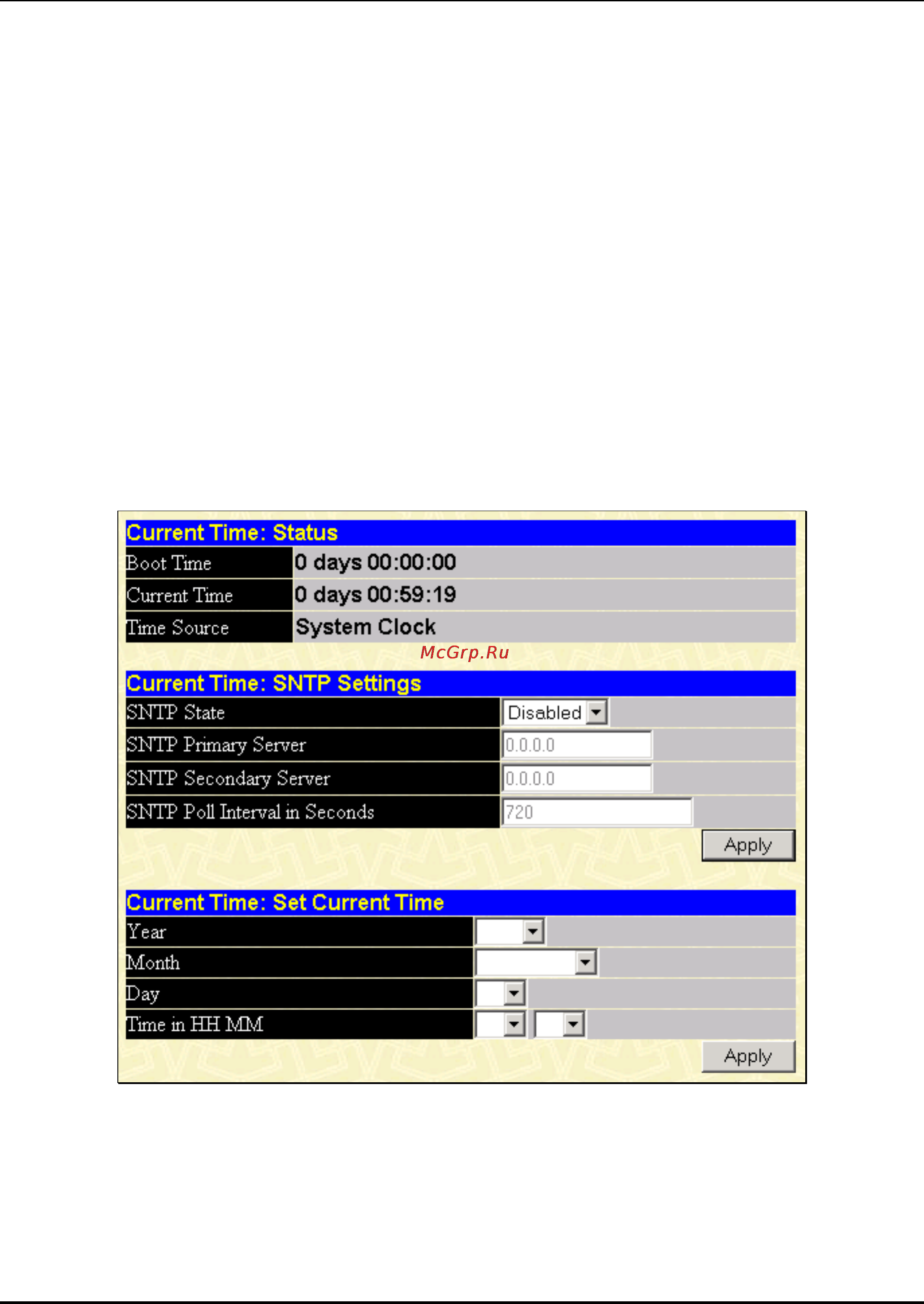 D-Link DES-3326 [75/186] Sntp settings
