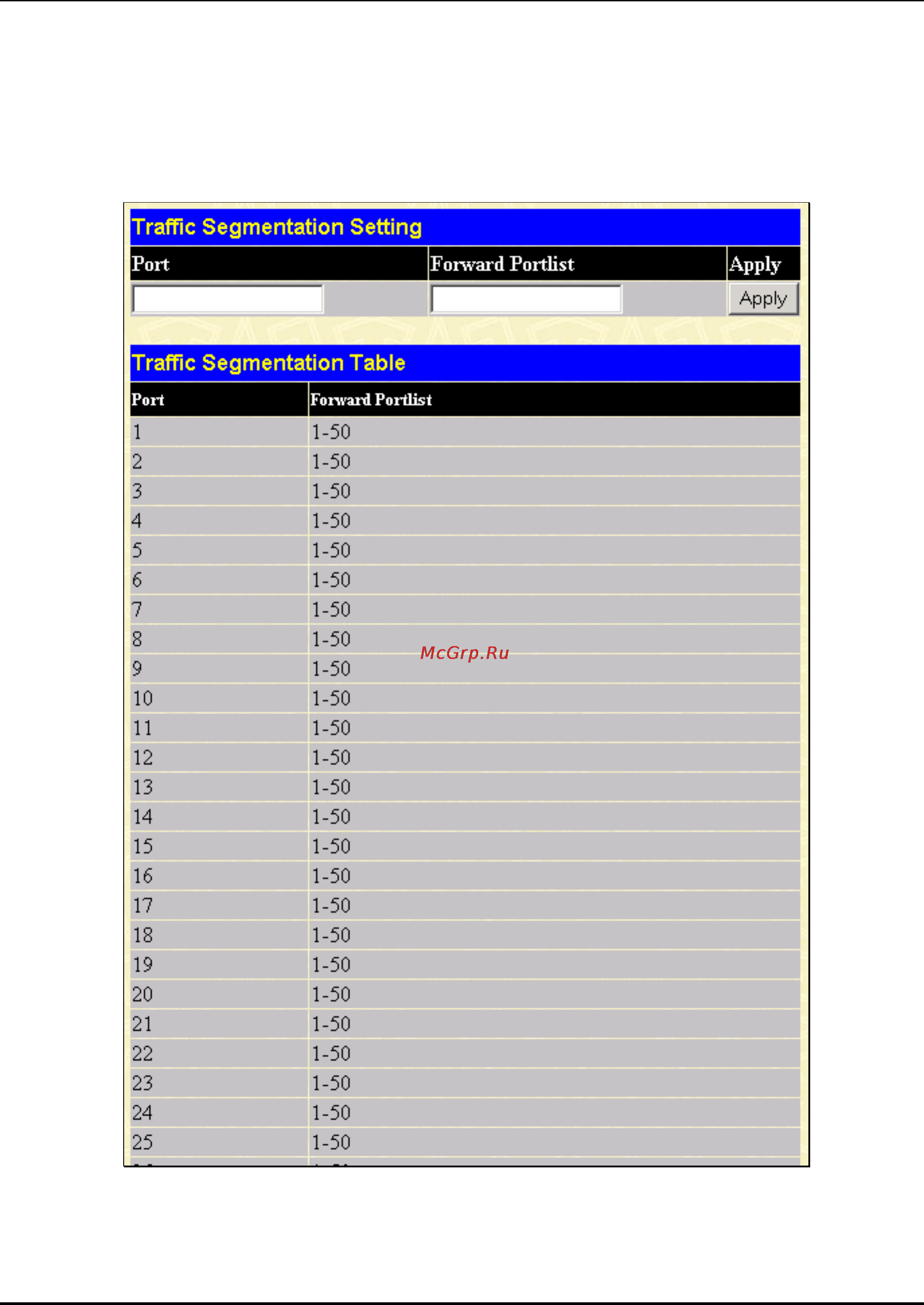 D-Link DES-3326 [85/186] Traffic segmentation