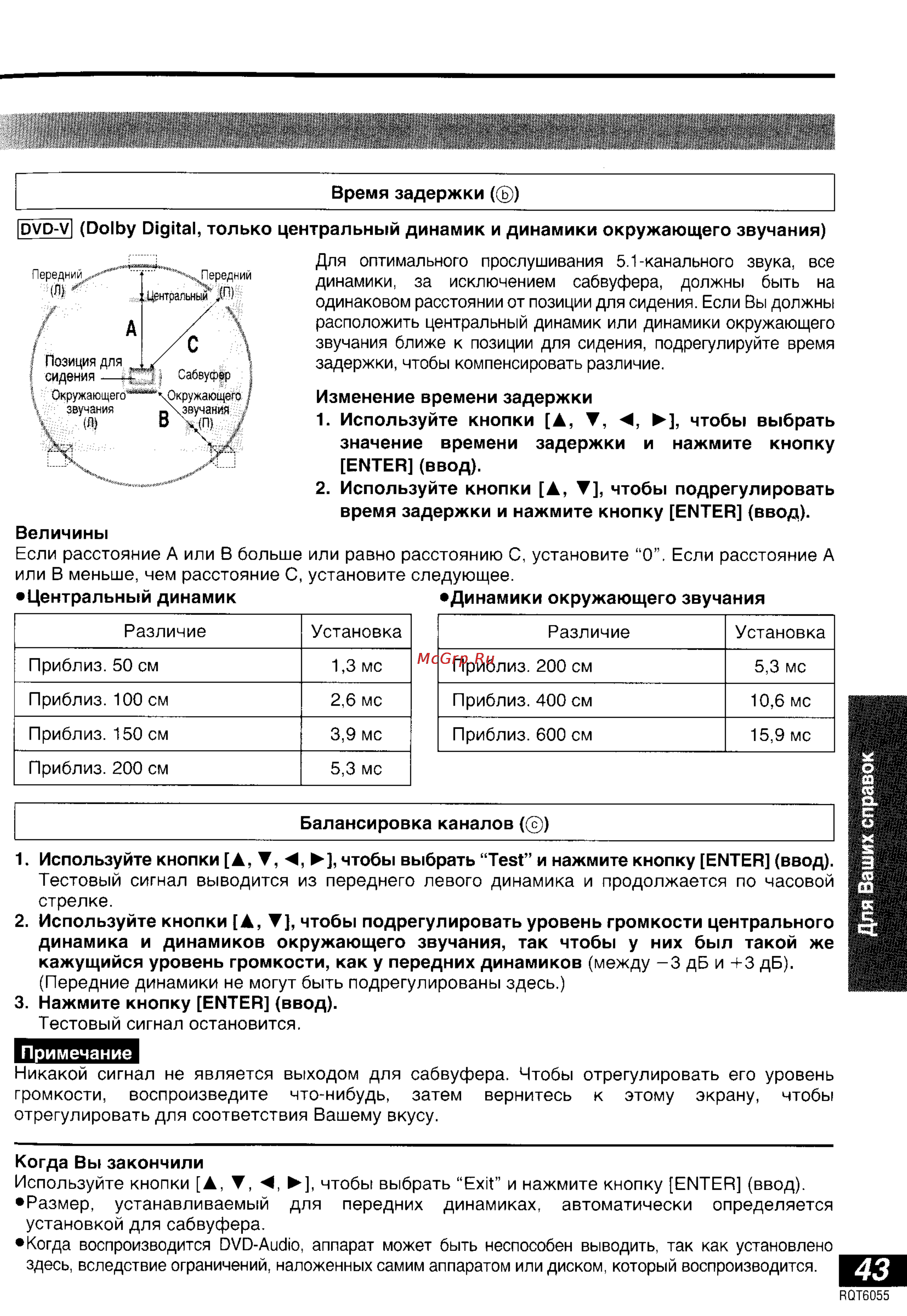 Panasonic DVD-LA95 [43/50] Для ваших справок