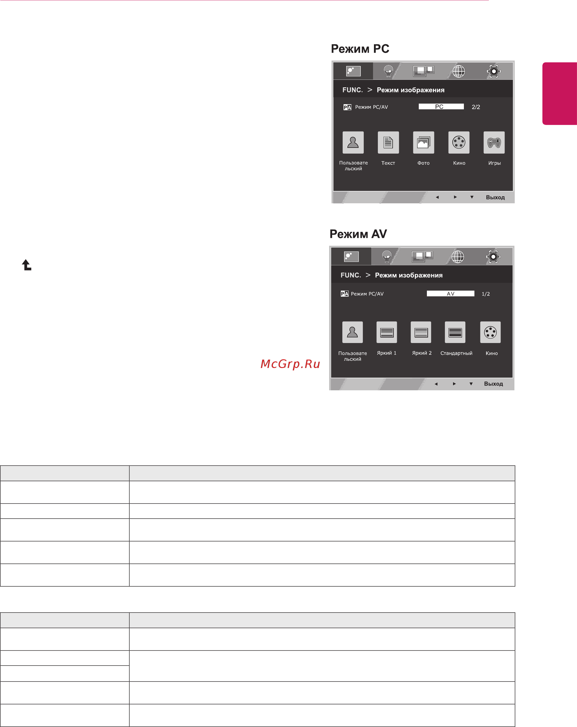 LG 23EA53VQ [19/31] Настройки func