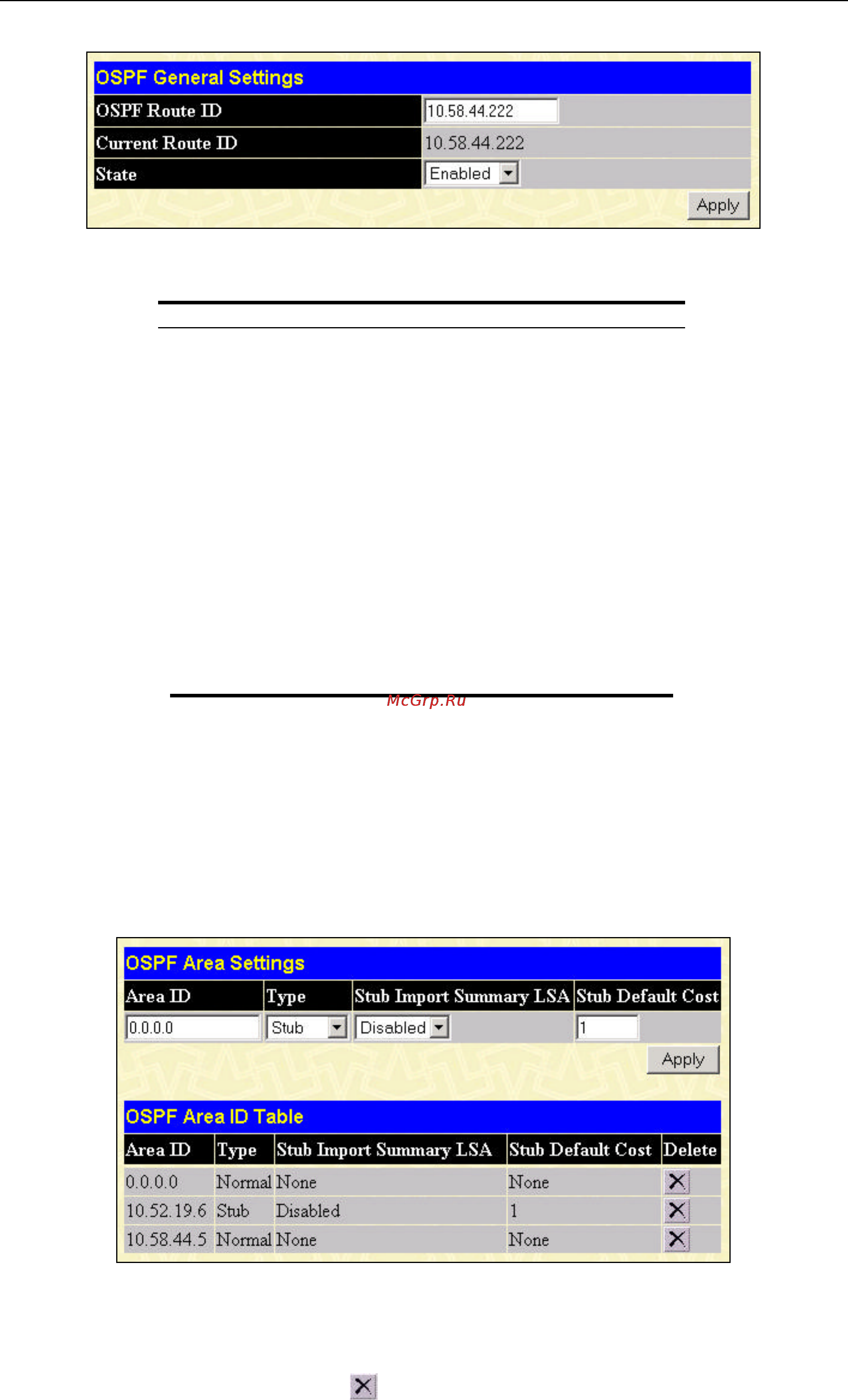 D-Link DES-3350SR [120/184] Ospf area setting