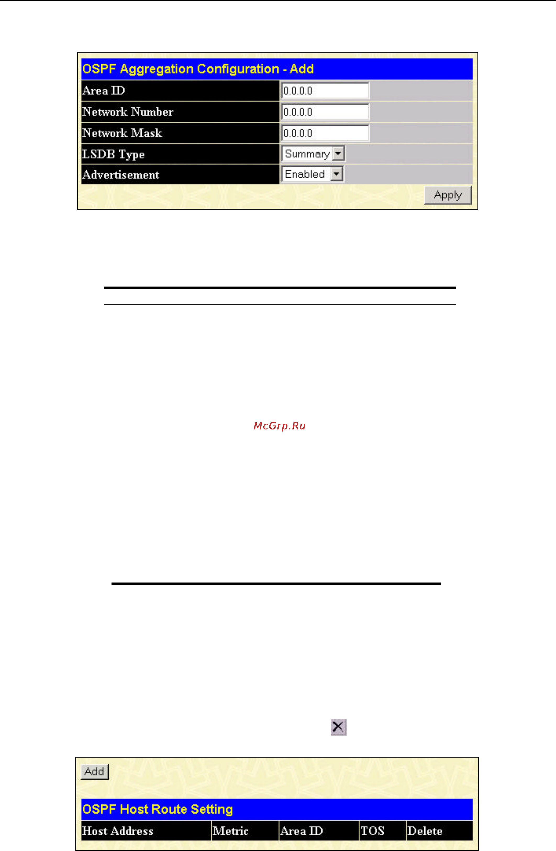 D-Link DES-3350SR [125/184] Ospf host route settings